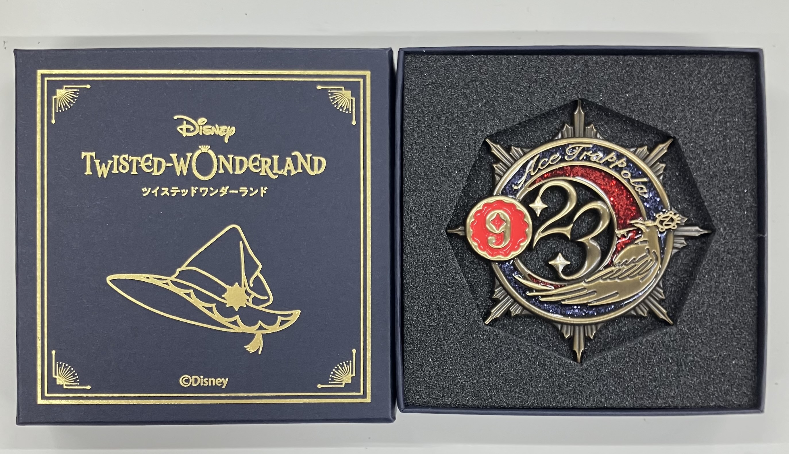 Disney TWISTED-WONDERLAND 魔法帽子の留め具風ブローチ エース・トラッポラ