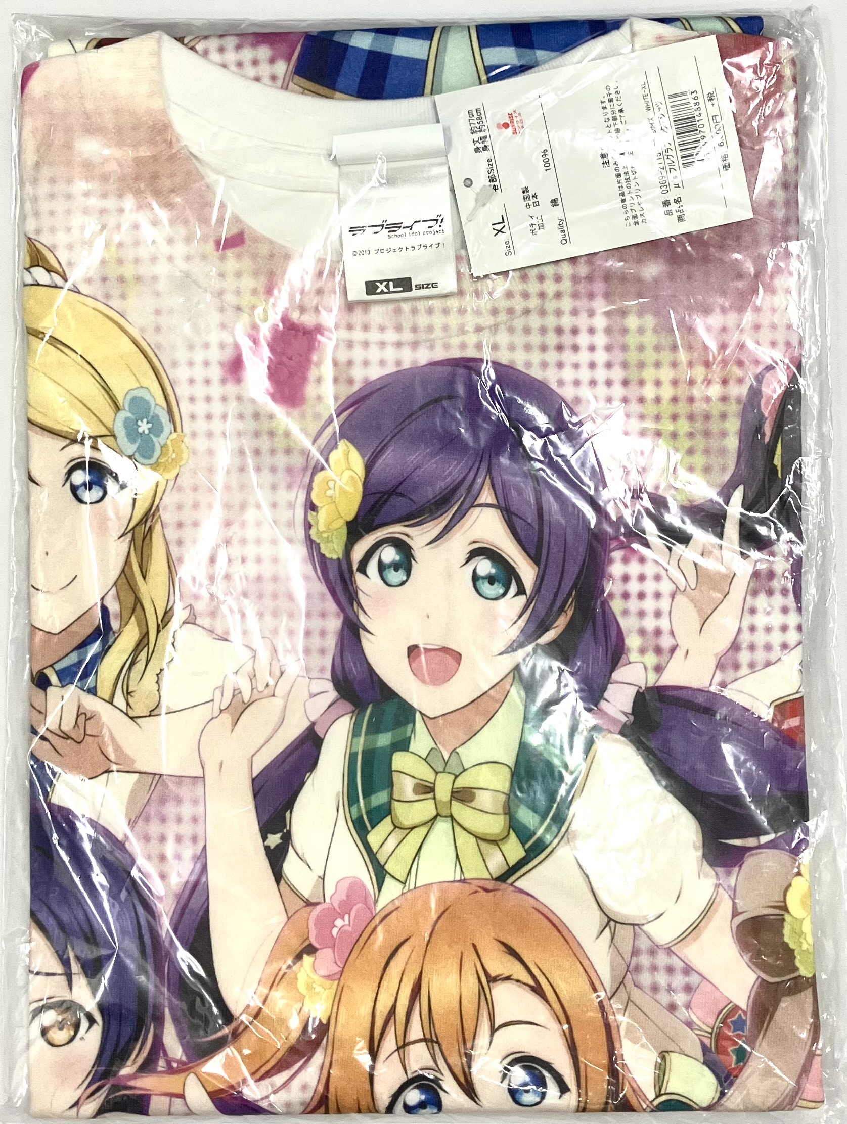 【未開封】ラブライブ! フルグラフィックTシャツ μ's (XLサイズ)