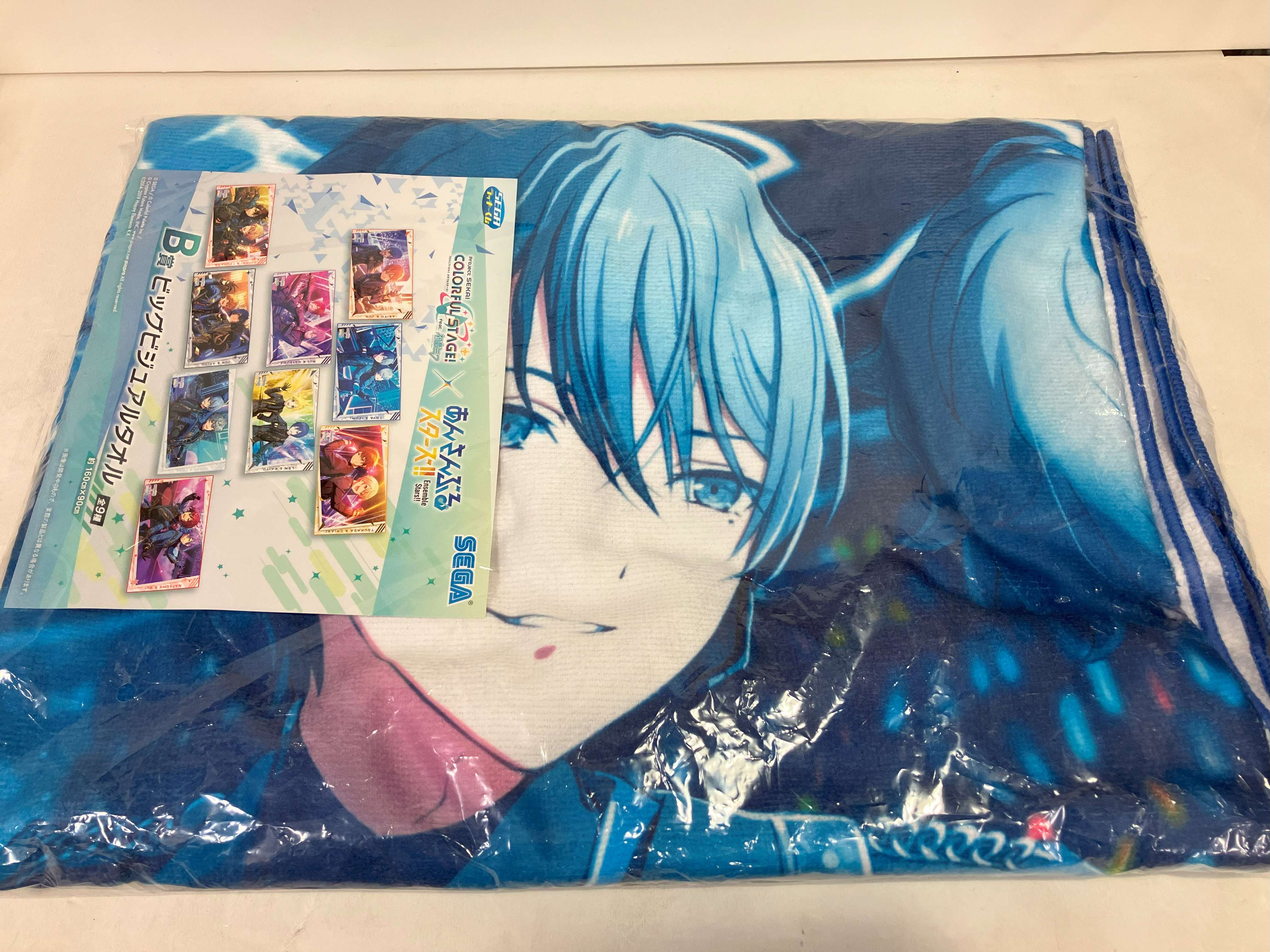 【未開封】セガラッキーくじ プロジェクトセカイ カラフルステージ!×あんさんぶるスターズ!! B賞 ビッグビジュアルタオル 青柳冬弥&瀬名泉 A