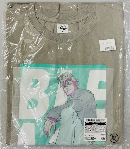 BLEACH BLACK HOLE DISCO CLUB TEE グリムジョー・ジャガージャック Lt.GRAY (XLサイズ)