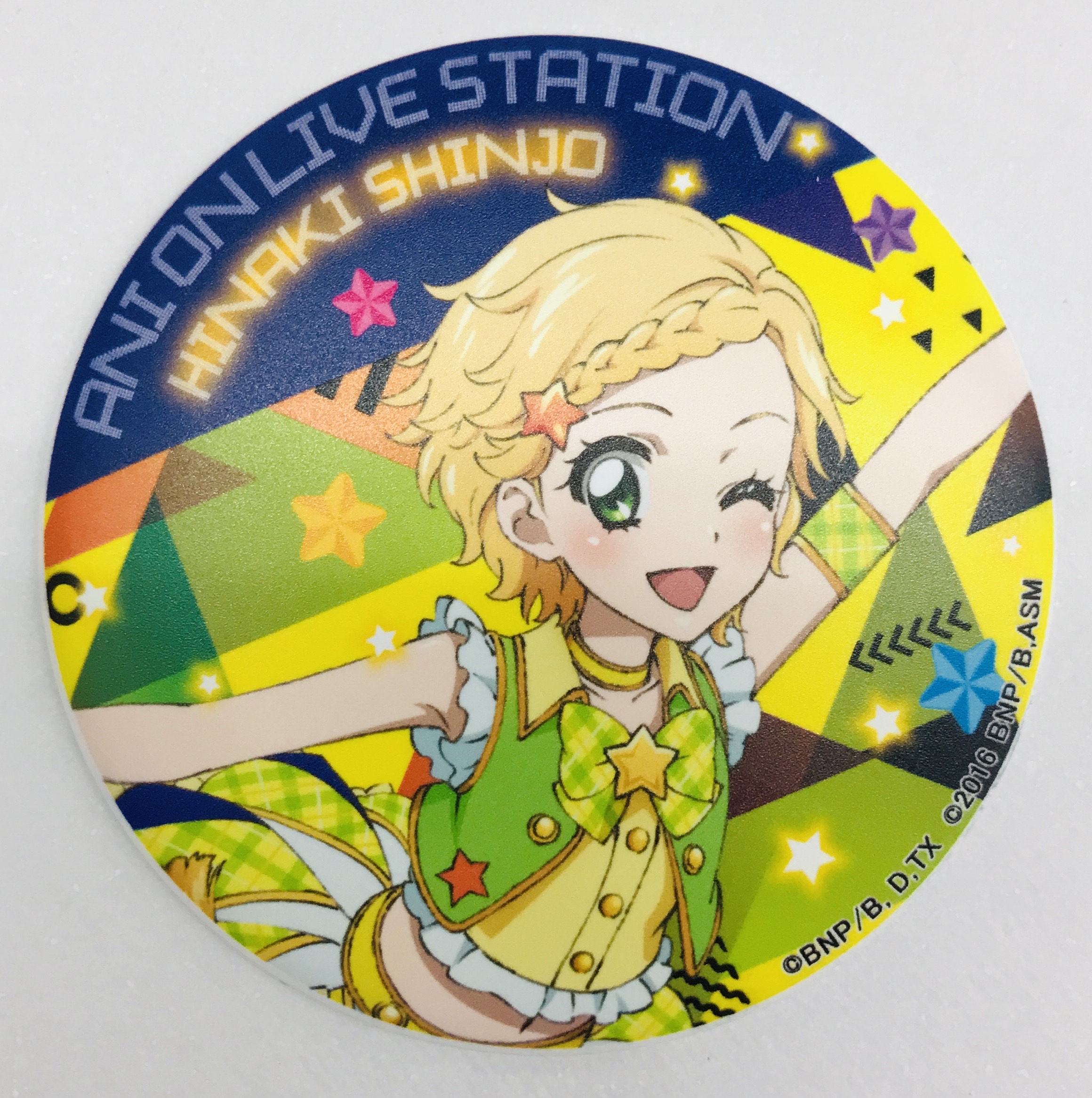 ALL aikatsu stars!×アニON LIVE STATION2 マグネット付きバッチ(バッジ) 新条ひなき