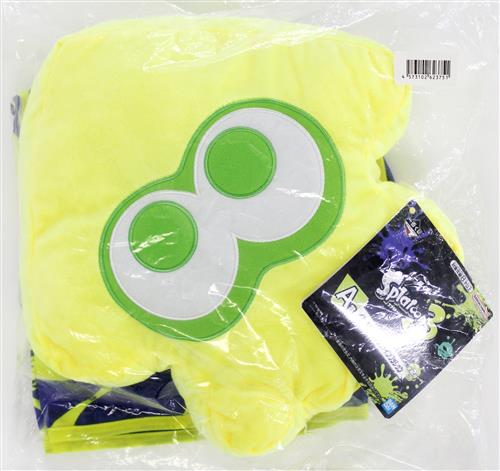 【未開封】一番くじ スプラトゥーン 3 A賞 イカ・タコ ブランケットインクッション イカ