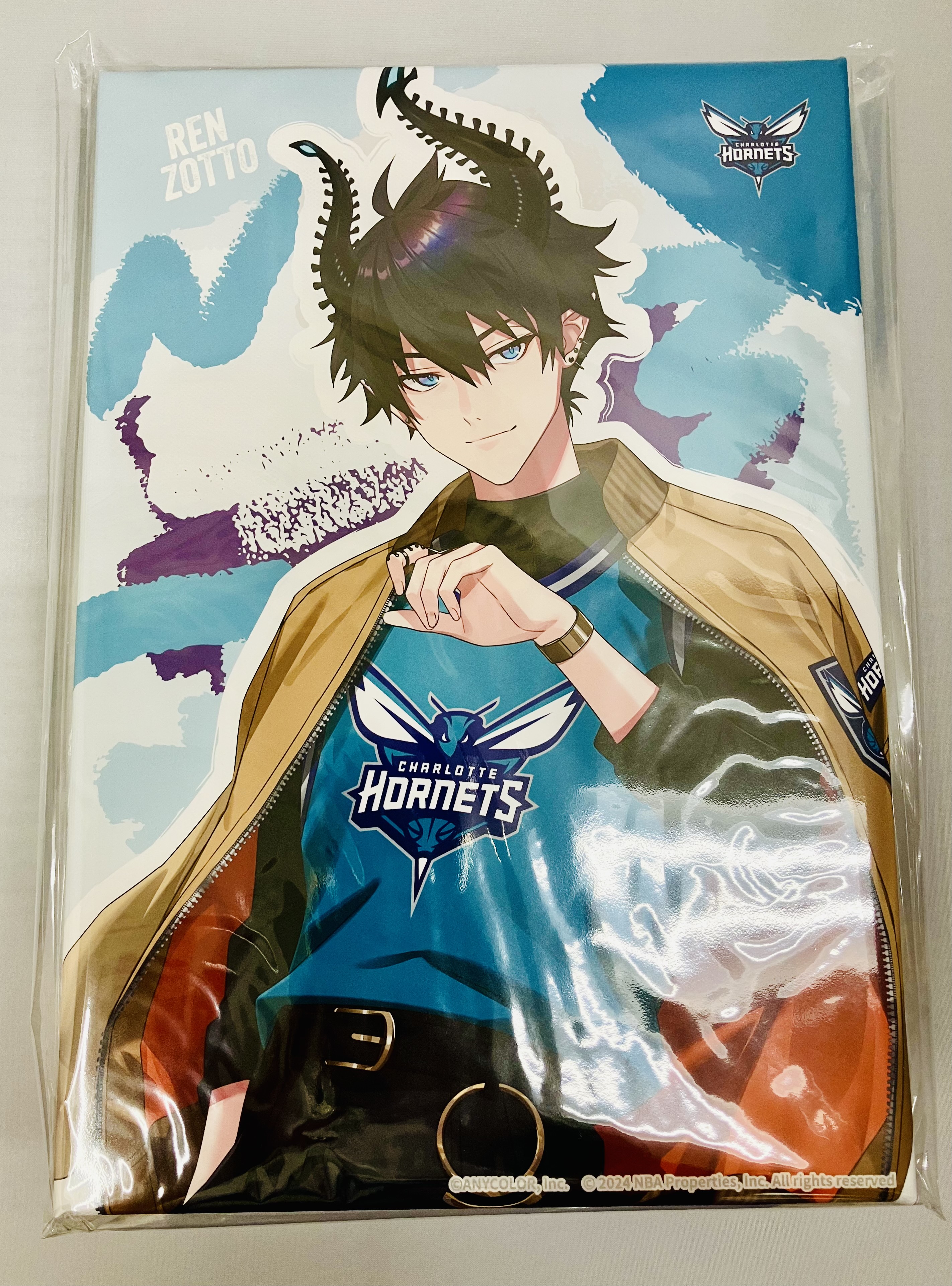 【未開封】にじさんじ/NIJISANJI EN×NBA×楽天コレクション 第2弾 【Eastern】 S-15賞 キャラファインキャンバスボード レン ゾット Charlotte Hornets