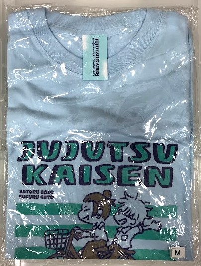 【未開封】呪術廻戦 第2期 懐玉・玉折 リシーンイラスト Tシャツ 2 五条悟&夏油傑 (自転車) ライトブルー (Mサイズ)
