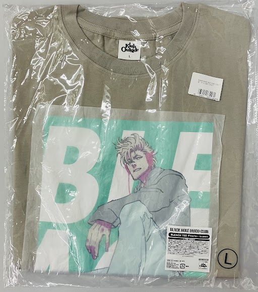 【未開封】BLEACH BLACK HOLE DISCO CLUB TEE グリムジョー・ジャガージャック Lt.GRAY (Lサイズ)