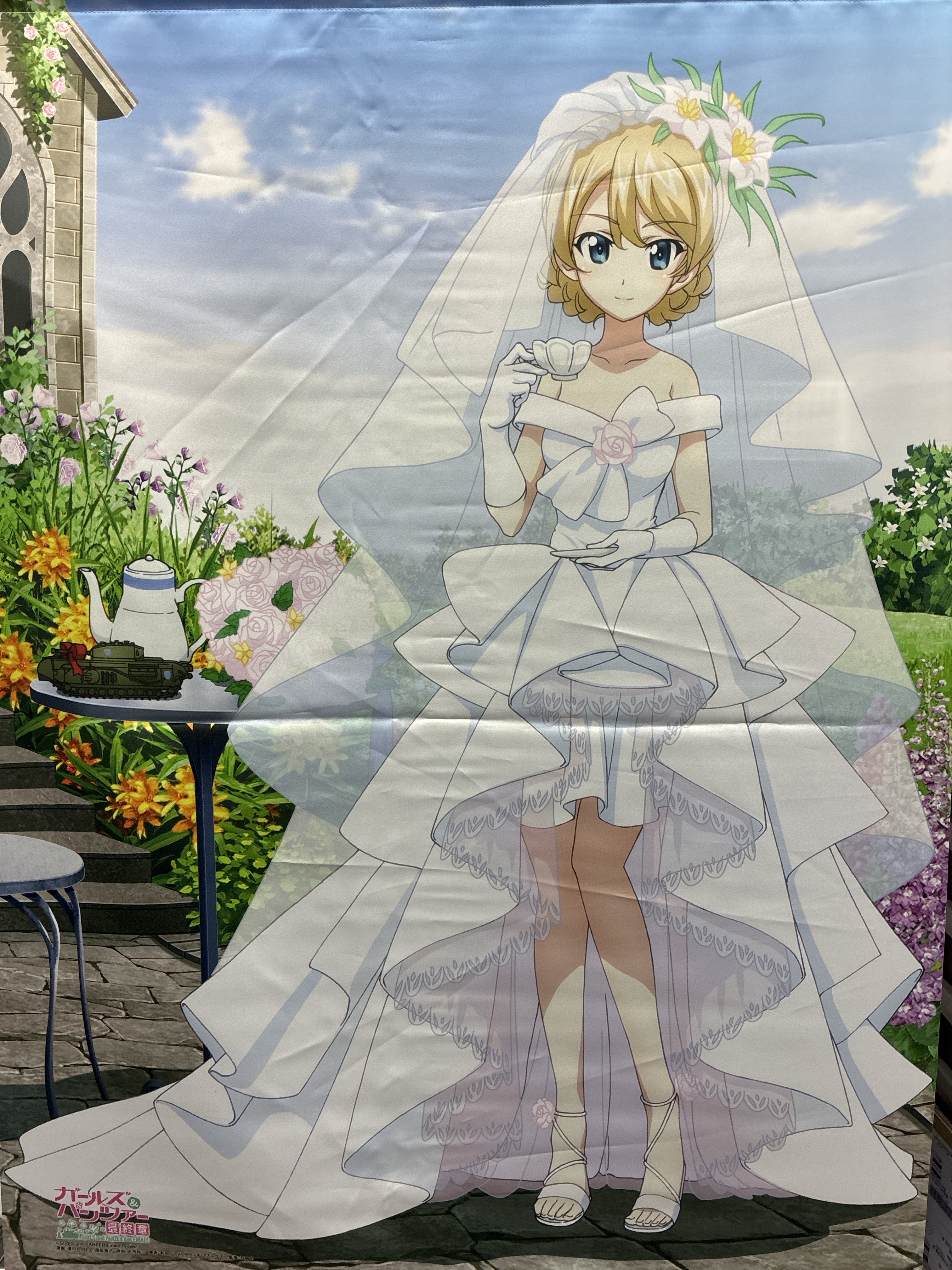 ガールズ&パンツァー 最終章 描き下ろしB1タペストリー ウエディング ダージリン 【ガルパン ミニミニホビーショー (大洗春まつり 海楽フェスタ 2019)】