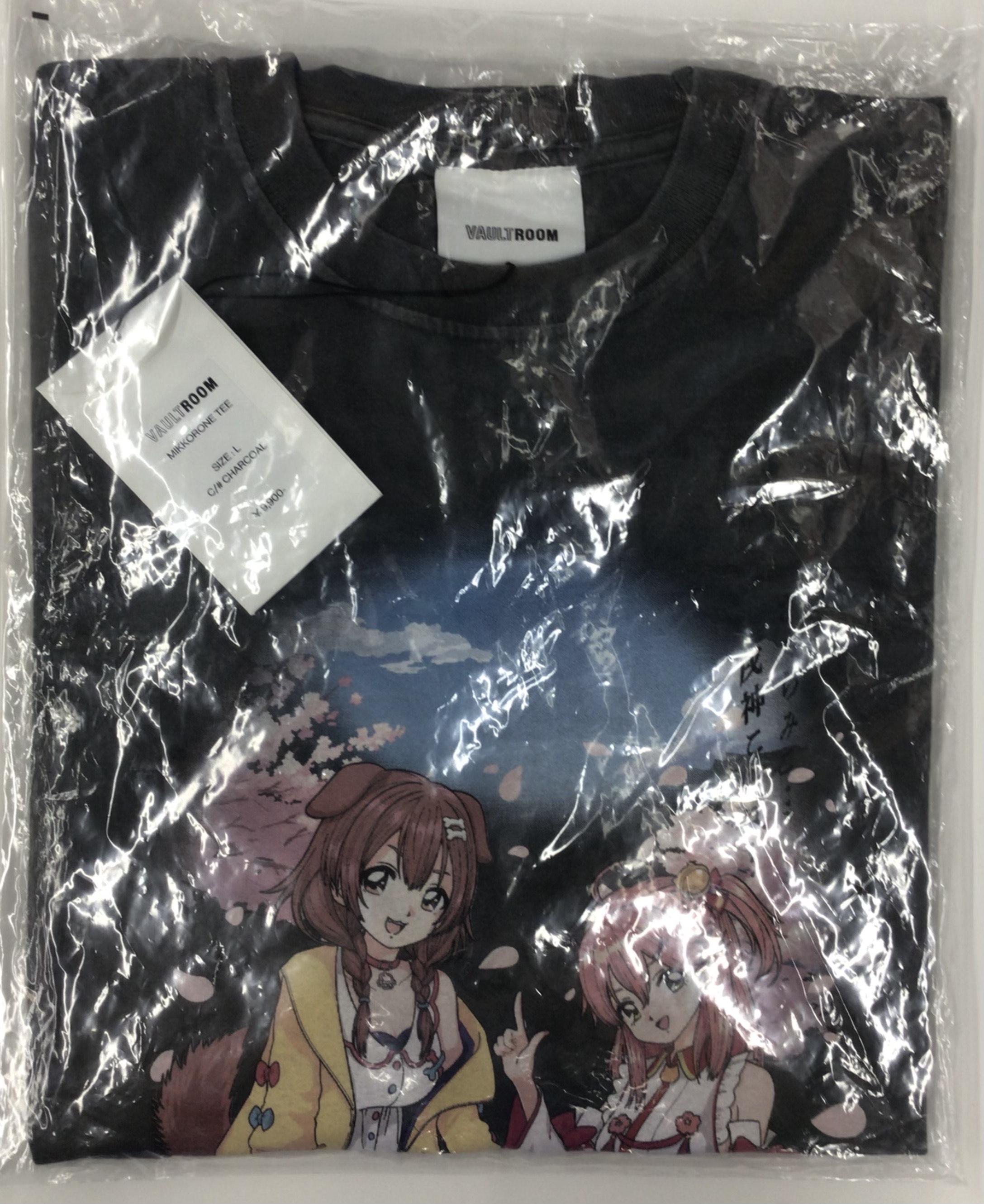【未開封】ホロライブ vaultroom×みっころね MIKKORONE TEE CHARCOAL sizeL