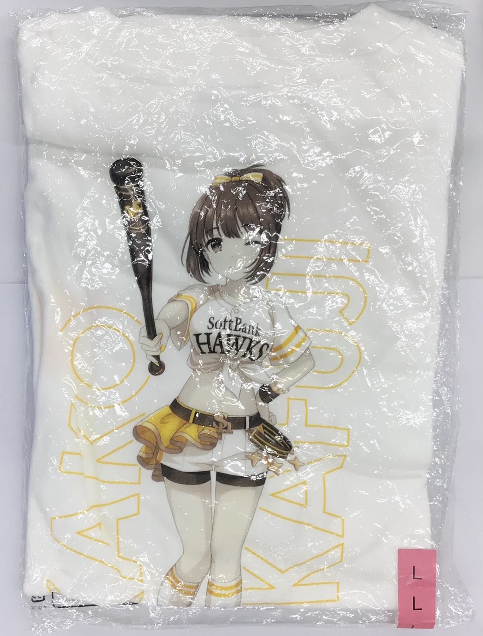 【未開封】アイドルマスター シンデレラガールズ×福岡ソフトバンクホークス Tシャツ 鷹富士茄子 (Lサイズ)