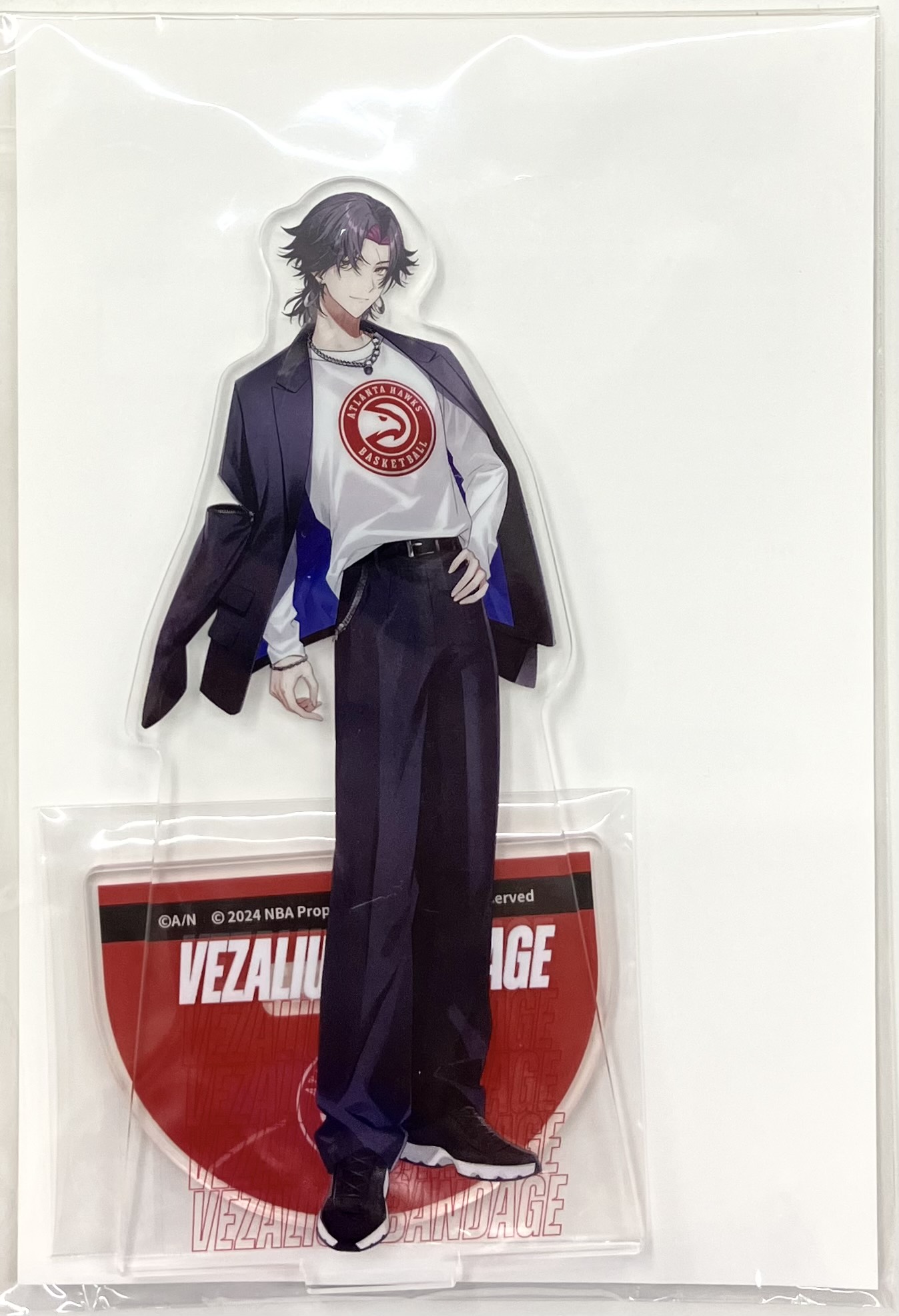 【未開封】にじさんじ/NIJISANJI EN×NBA×楽天コレクション 第2弾 【Eastern】 B-13賞 アクリルスタンド ヴェザリウス バンデージ Atlanta Hawks