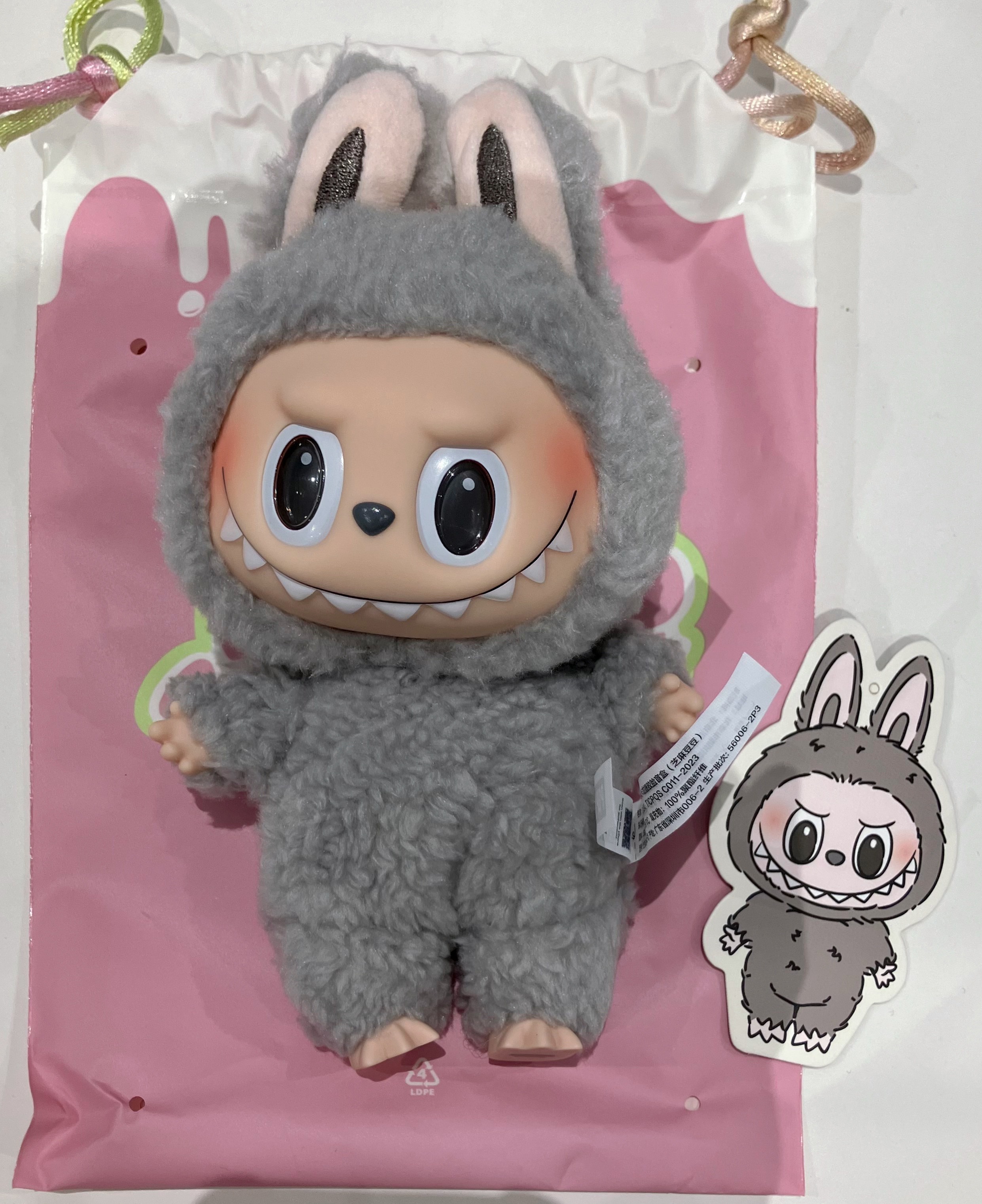 POPMART THE MONSTERS Exciting Macaron ぬいぐるみ シリーズ LABUBU Sesame Bean