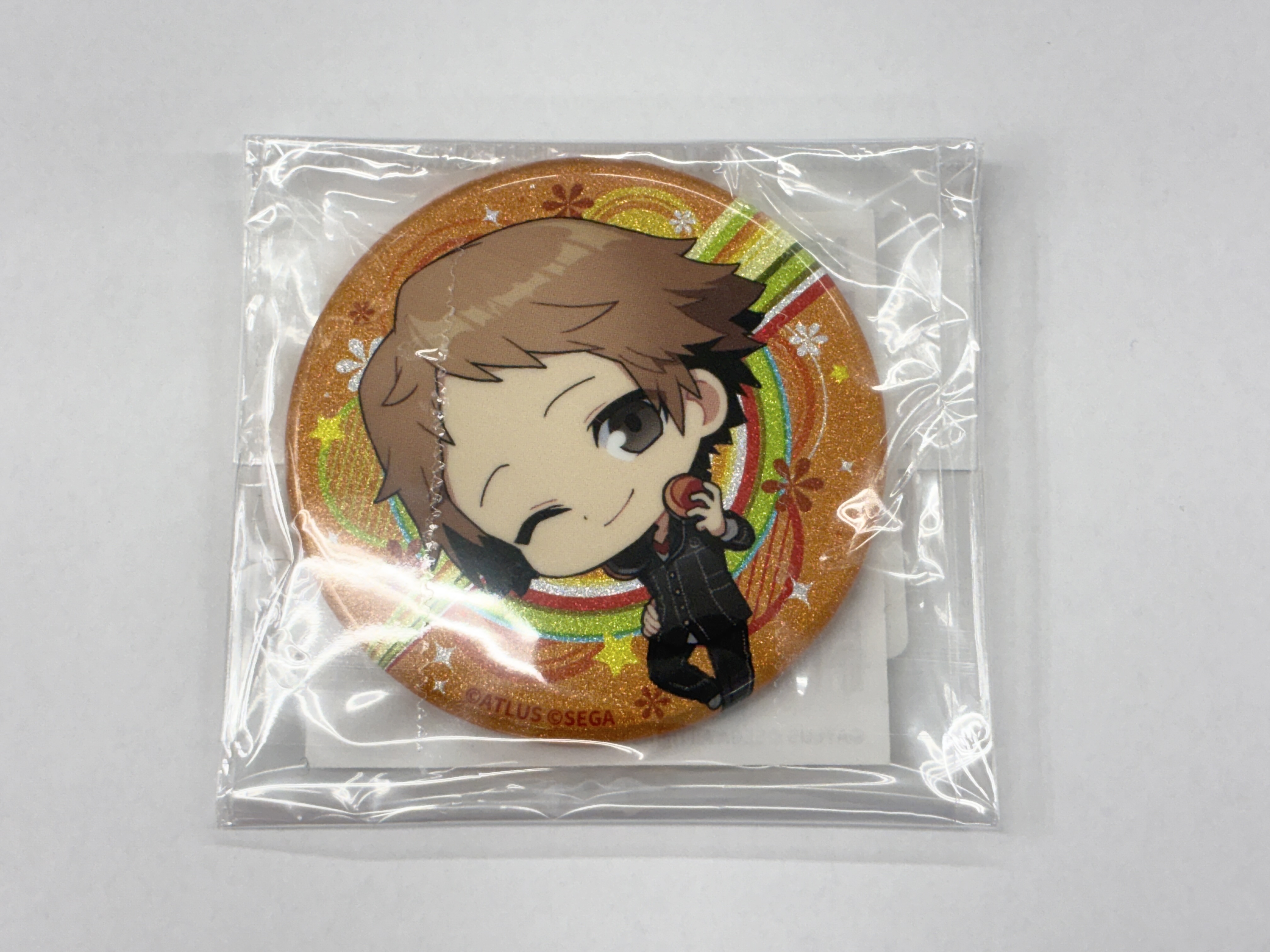 ペルソナ 4 ザ・ゴールデン×楽天コレクション E-2賞 グリッターラメ缶バッジ 花村陽介