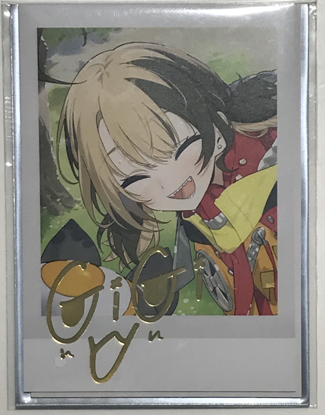 ホロライブEnglish 誕生日記念2024 箔押し複製サイン入りチェキ風ブロマイドカード ジジ・ムリン