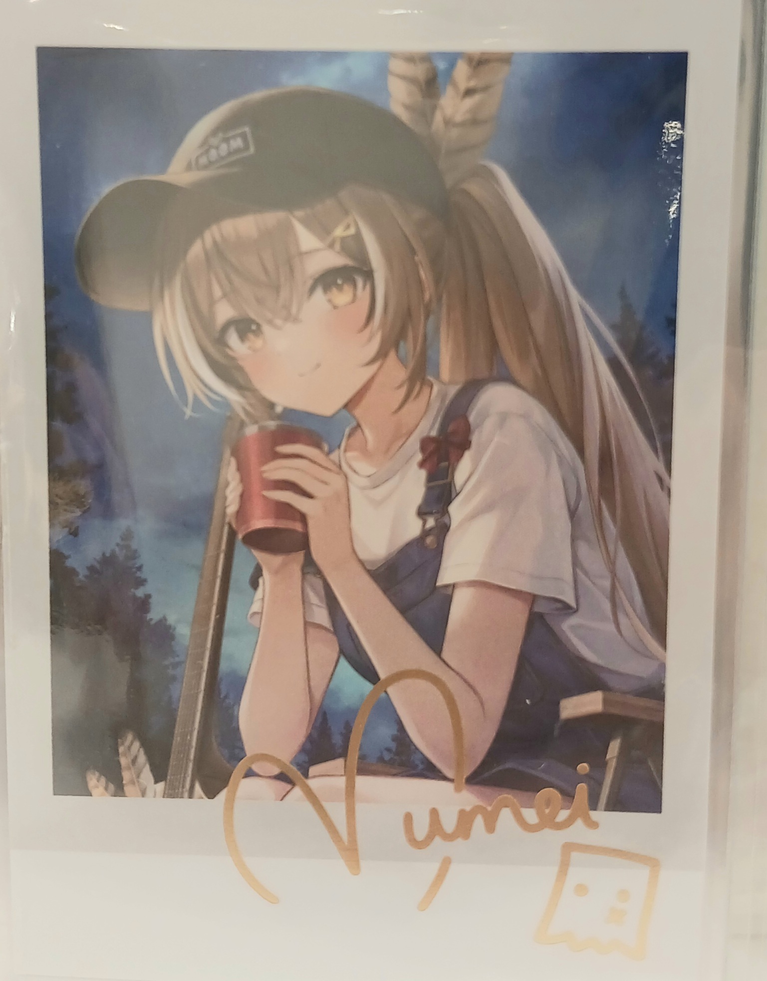 ホロライブEnglish 誕生日記念2024 箔押し複製サイン入りチェキ風ブロマイドカード 七詩ムメイ