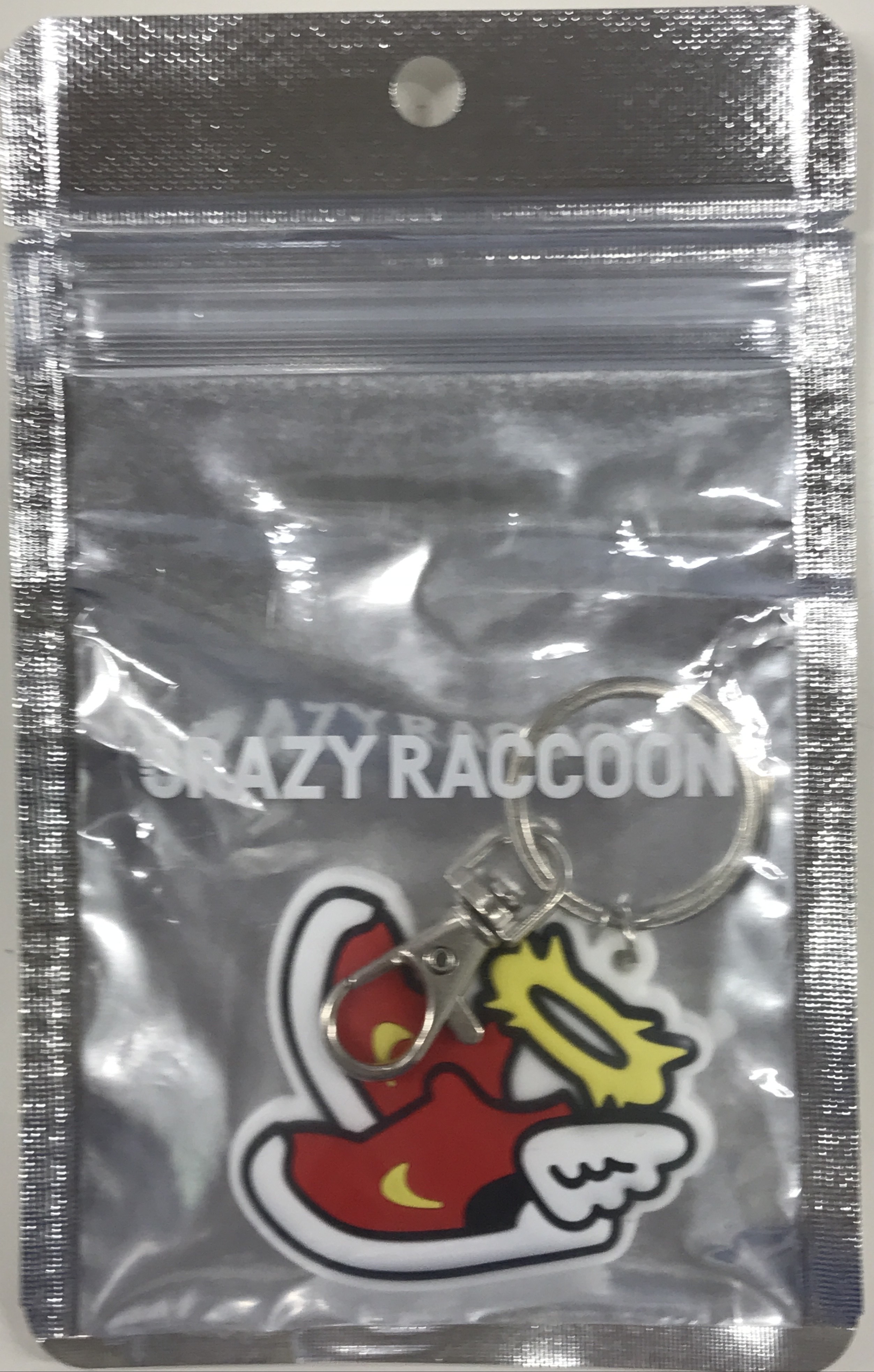 【未開封】Crazy Raccoon DARUMA ICON RUBBER KEYCHAIN