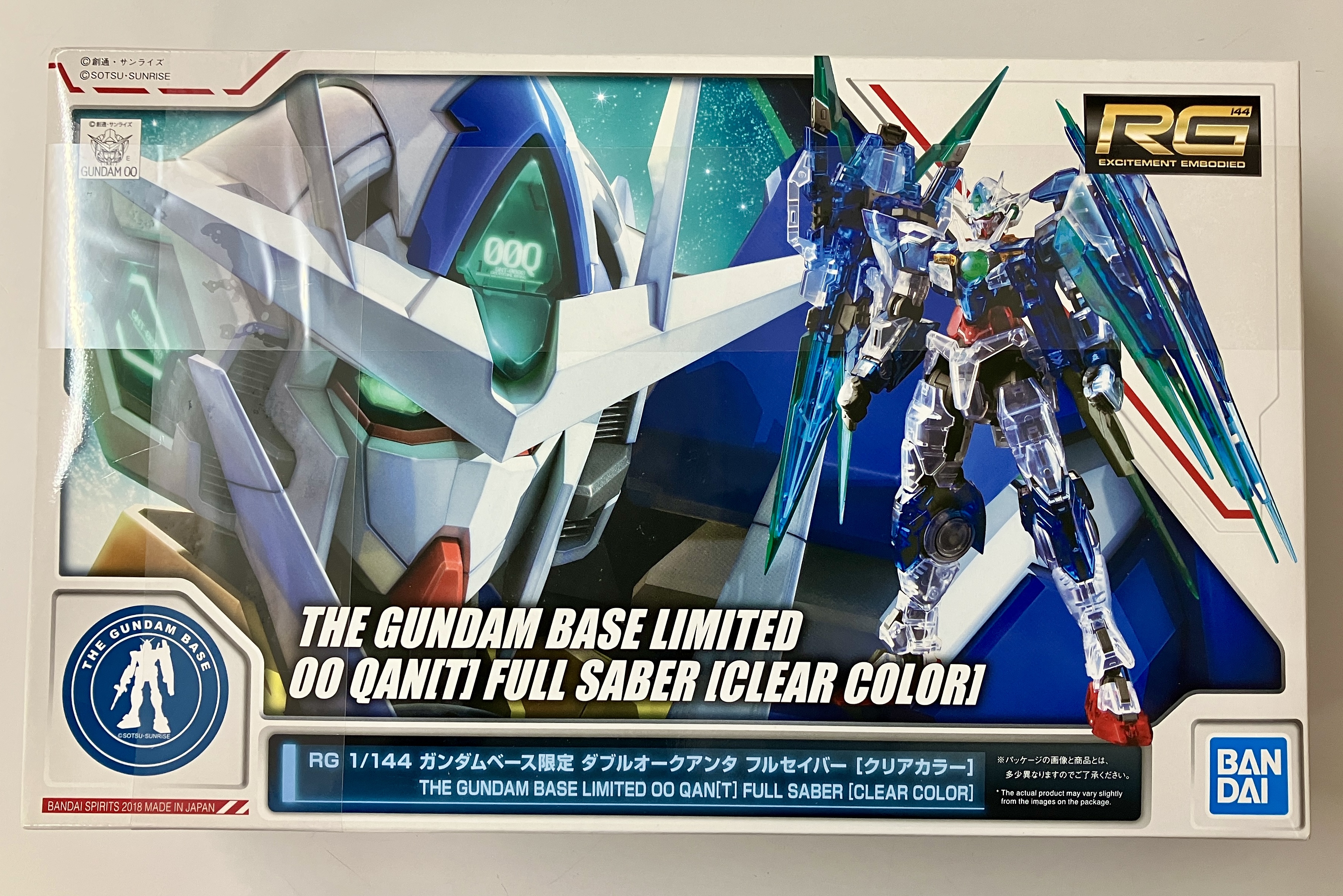 RG 劇場版 機動戦士ガンダム00 -A wakening of the Trailblazer- ガンダムベース限定 ダブルオークアンタフルセイバー [クリアカラー] 【THE GUNDAM BASE TOKYO(ガンダムベース東京)限定】 [BANDAI SPIRITS]