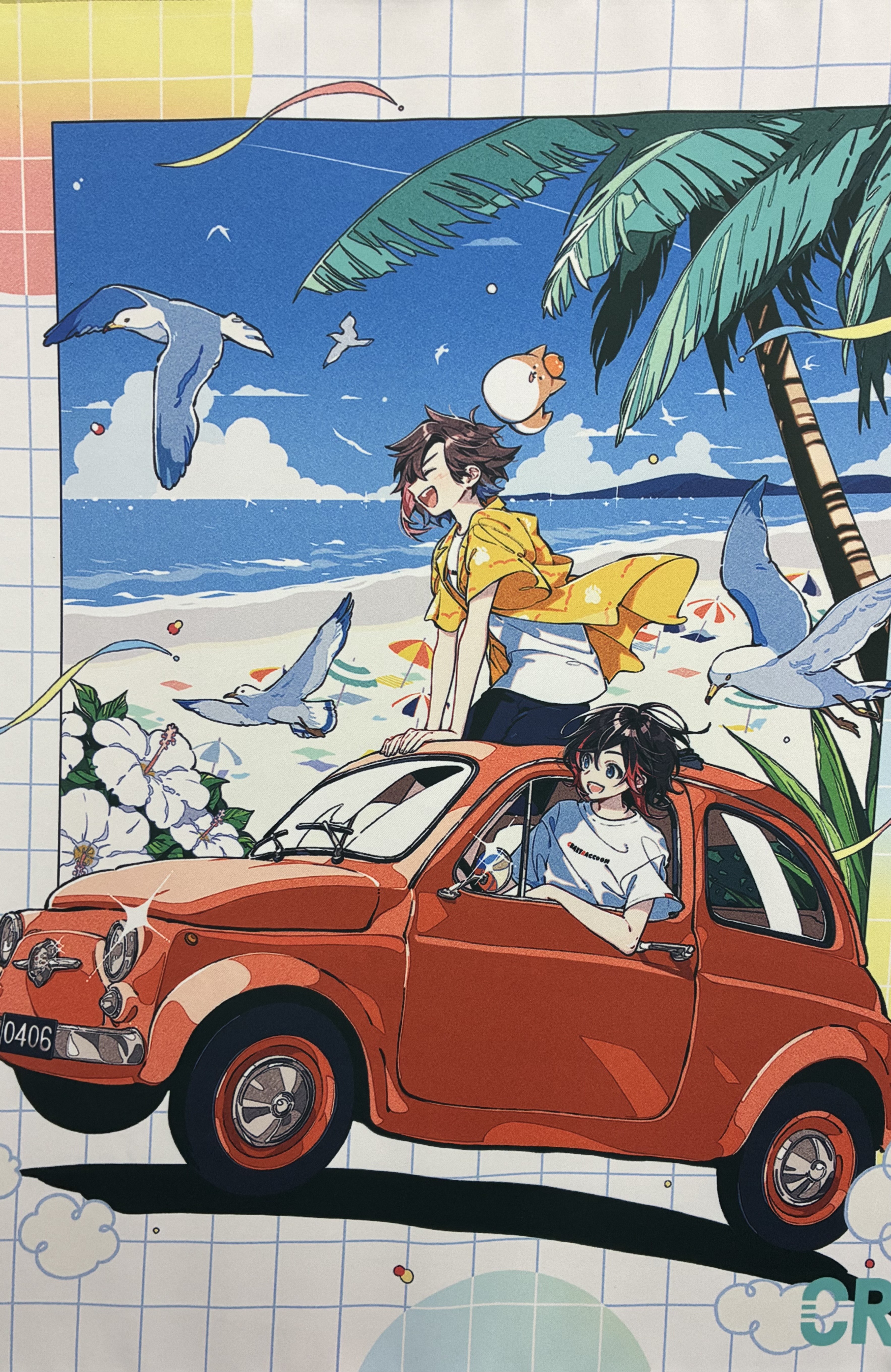 Crazy Raccoon B2タペストリー OCEAN DAY うるか