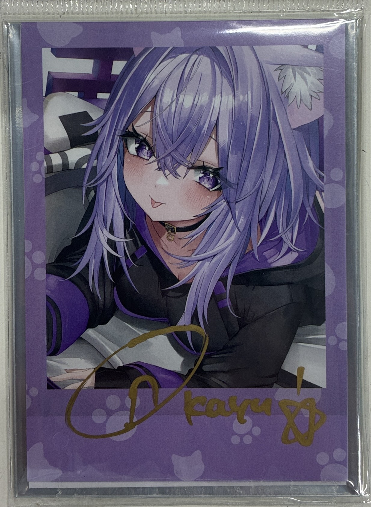 【未開封】ホロライブ 誕生日記念2025 直筆サイン入りチェキ風ブロマイドカード 猫又おかゆ