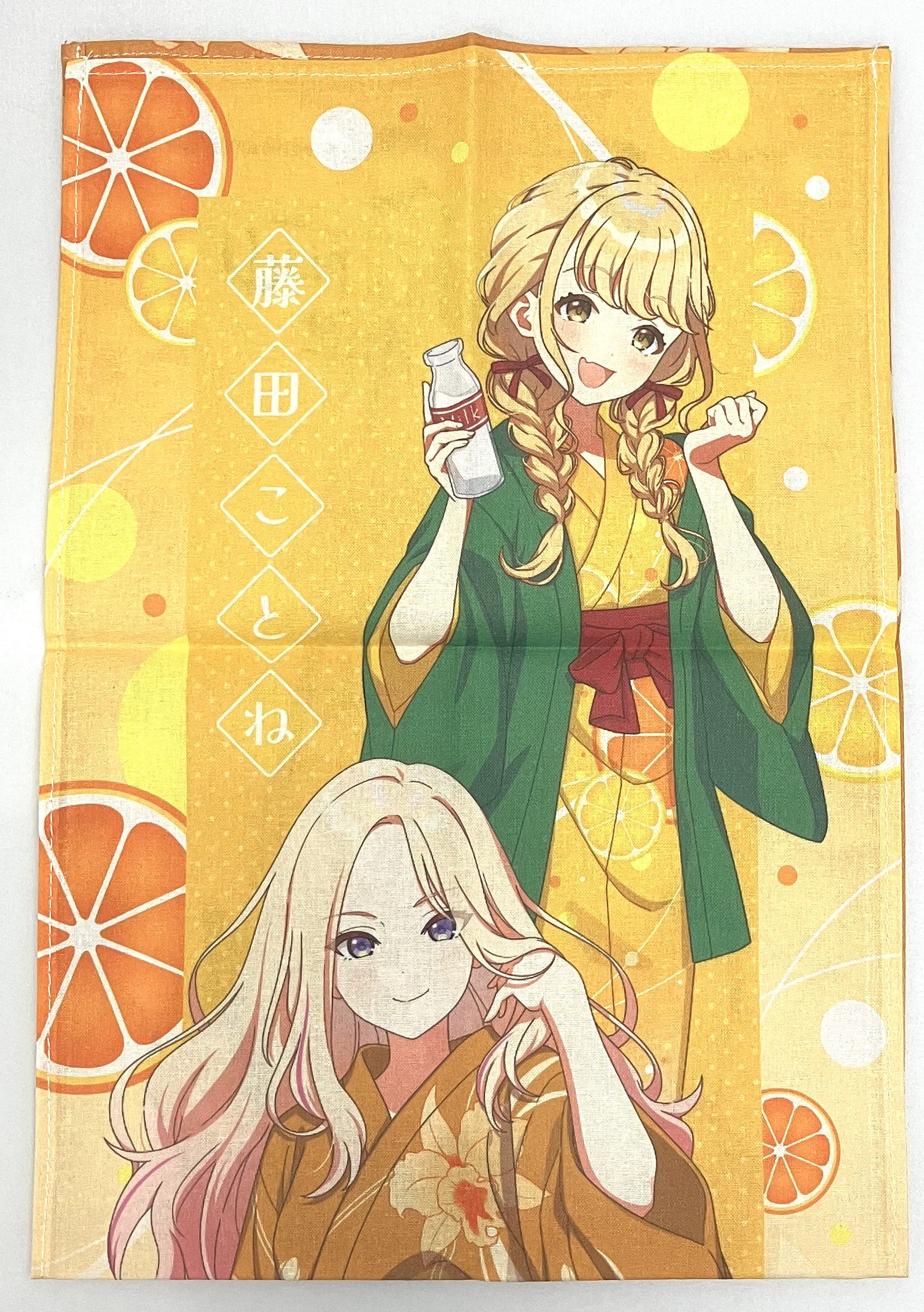 学園アイドルマスター×豊島園 庭の湯 初星ゆけむり温泉 手ぬぐい 藤田ことね&十王星南