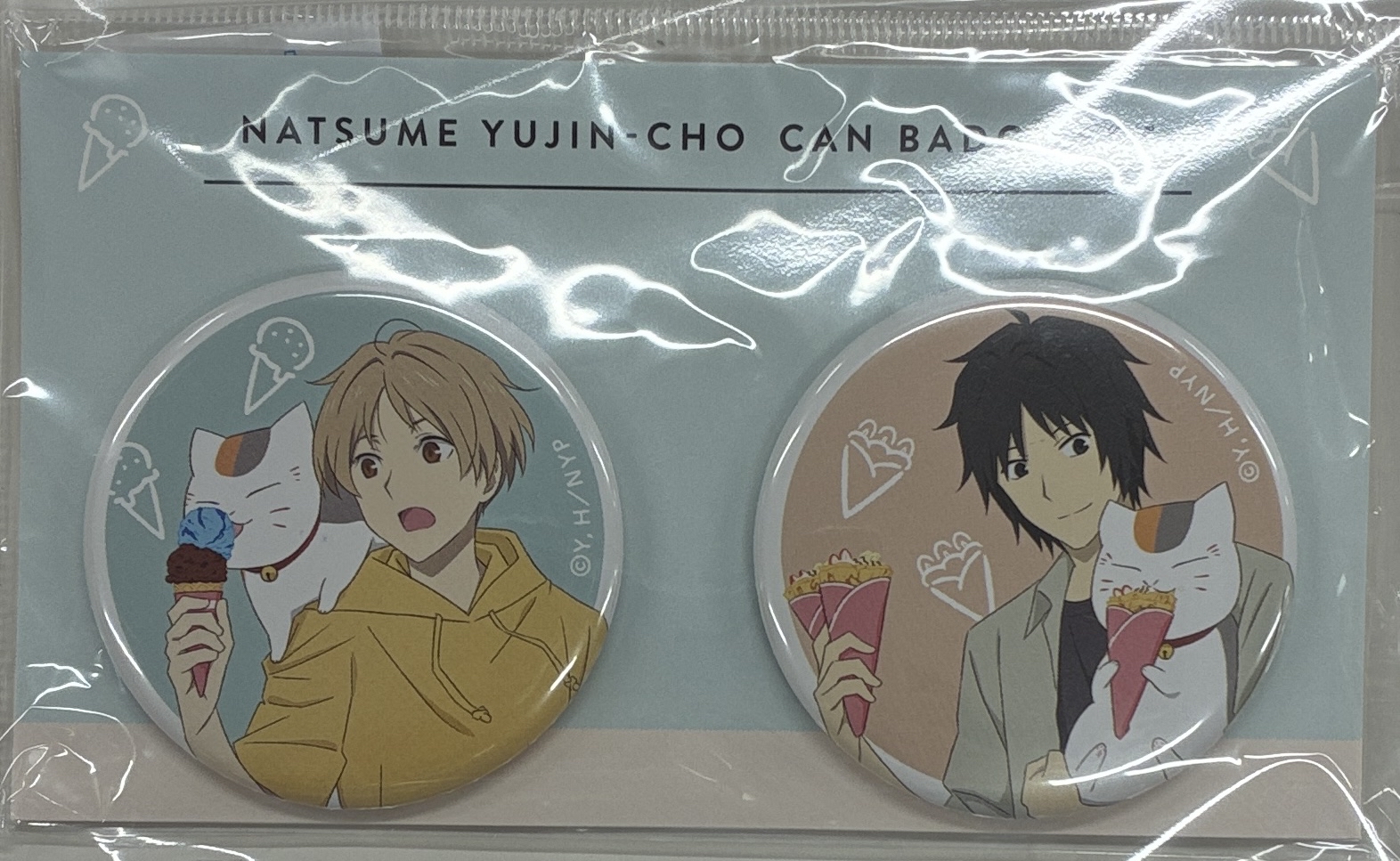 【未開封】夏目友人帳 缶バッジセット 夏目貴志&田沼要