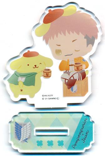 進撃の巨人×サンリオキャラクターズ アクリルスタンド(デフォルメキャラ) ジャン・キルシュタイン&ポムポムプリン