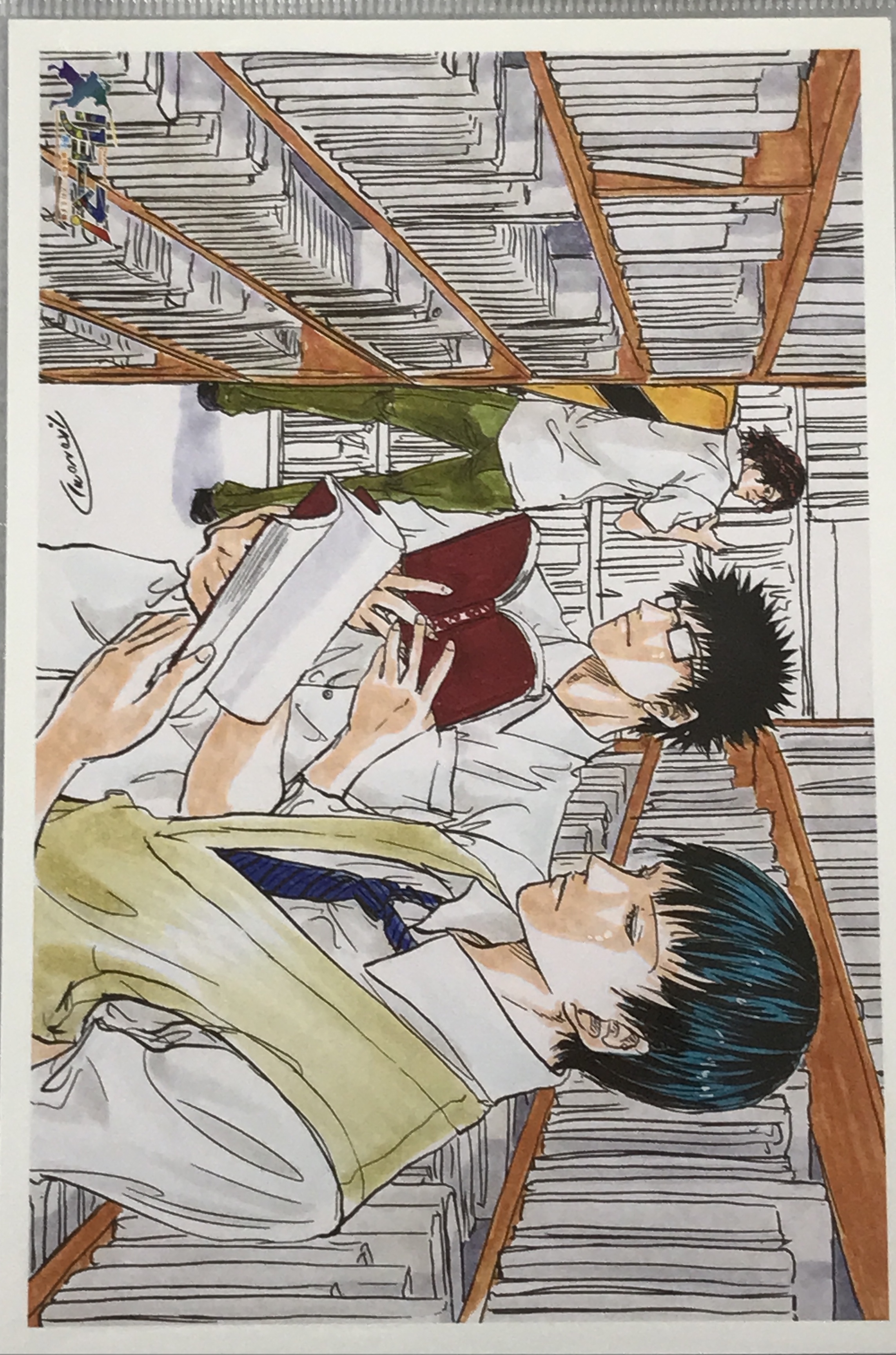リョーマ! The Prince of Tennis 新生劇場版テニスの王子様 エンドロール描き下ろし★サプライズ原作ポストカード 乾貞治&柳蓮二&毛利寿三郎 【来場者特典/入場者特典】