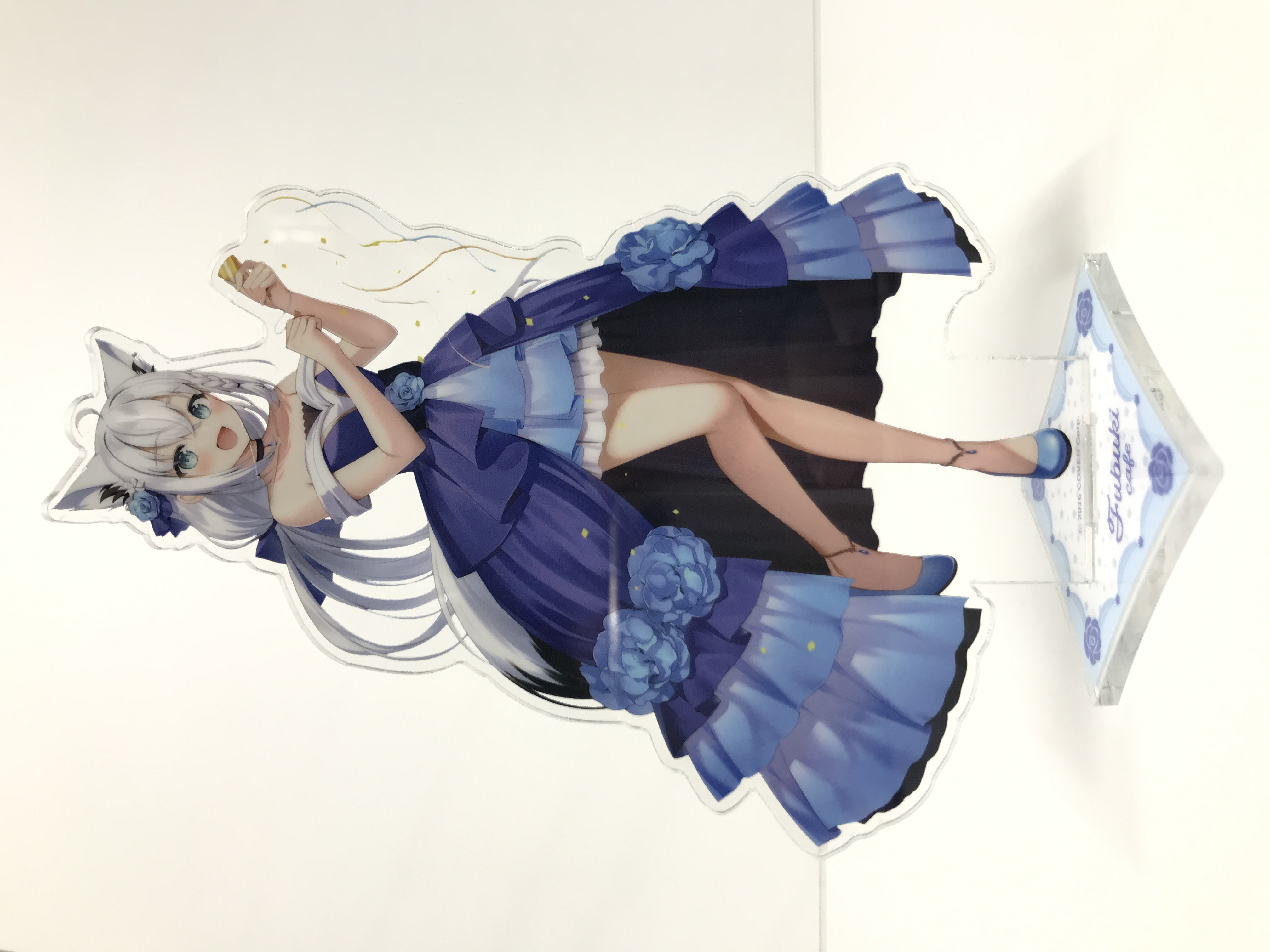 【未開封】ホロライブ×TOWER RECORDS CAFE フブキカフェ 等身アクリルスタンド ドレスver. 白上フブキ