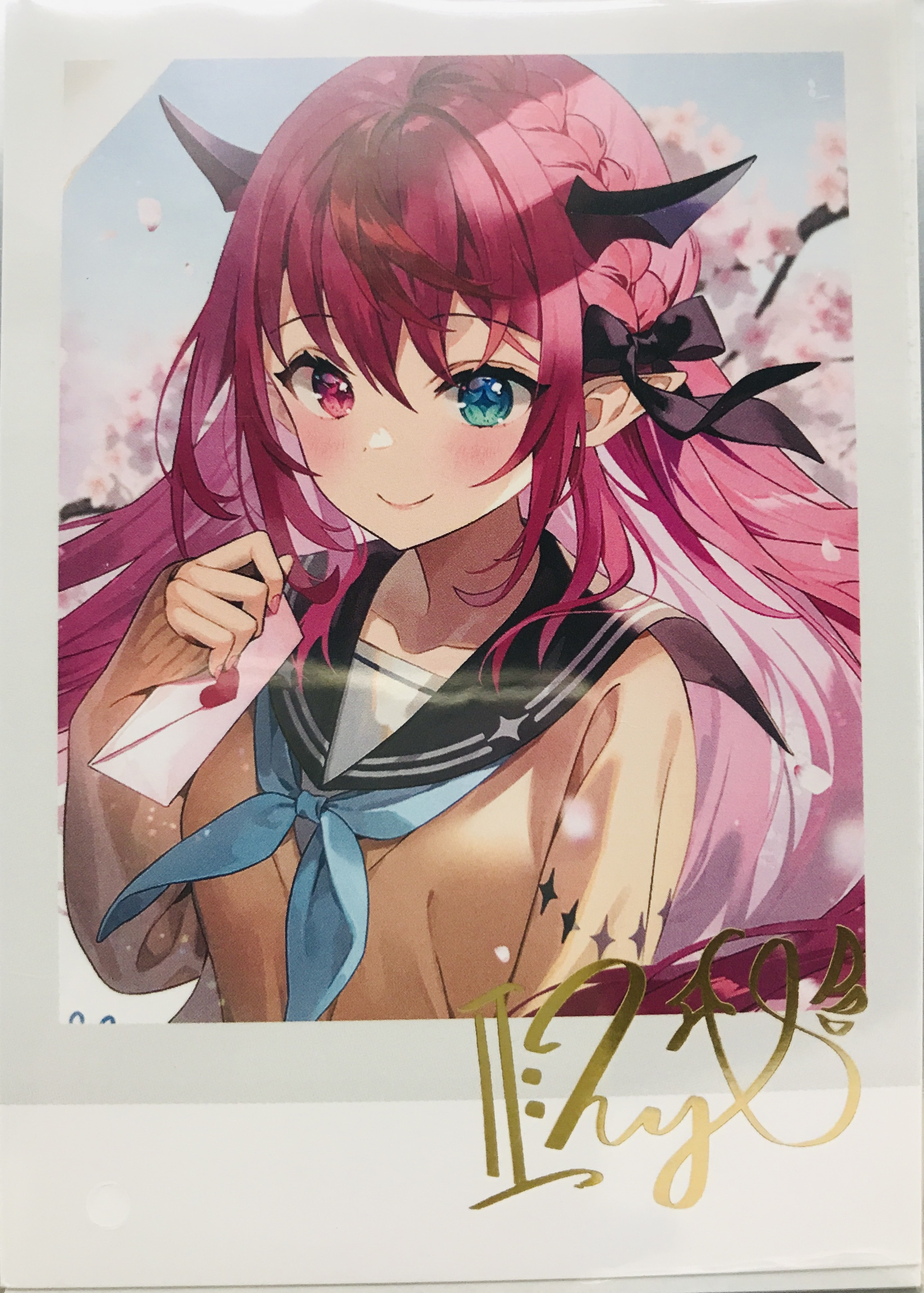 【未開封】ホロライブ 誕生日記念2023 箔押し複製サイン入りチェキ風ブロマイドカード IRyS