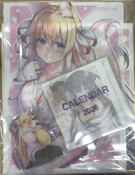 C107新刊グッズセット みつはびより14(新刊「みつはびより14」+アクリルスタンド+色紙+クリアファイル+2026年カレンダー) 【オリジナル作品】[希望つばめ][きつねのよめいり]