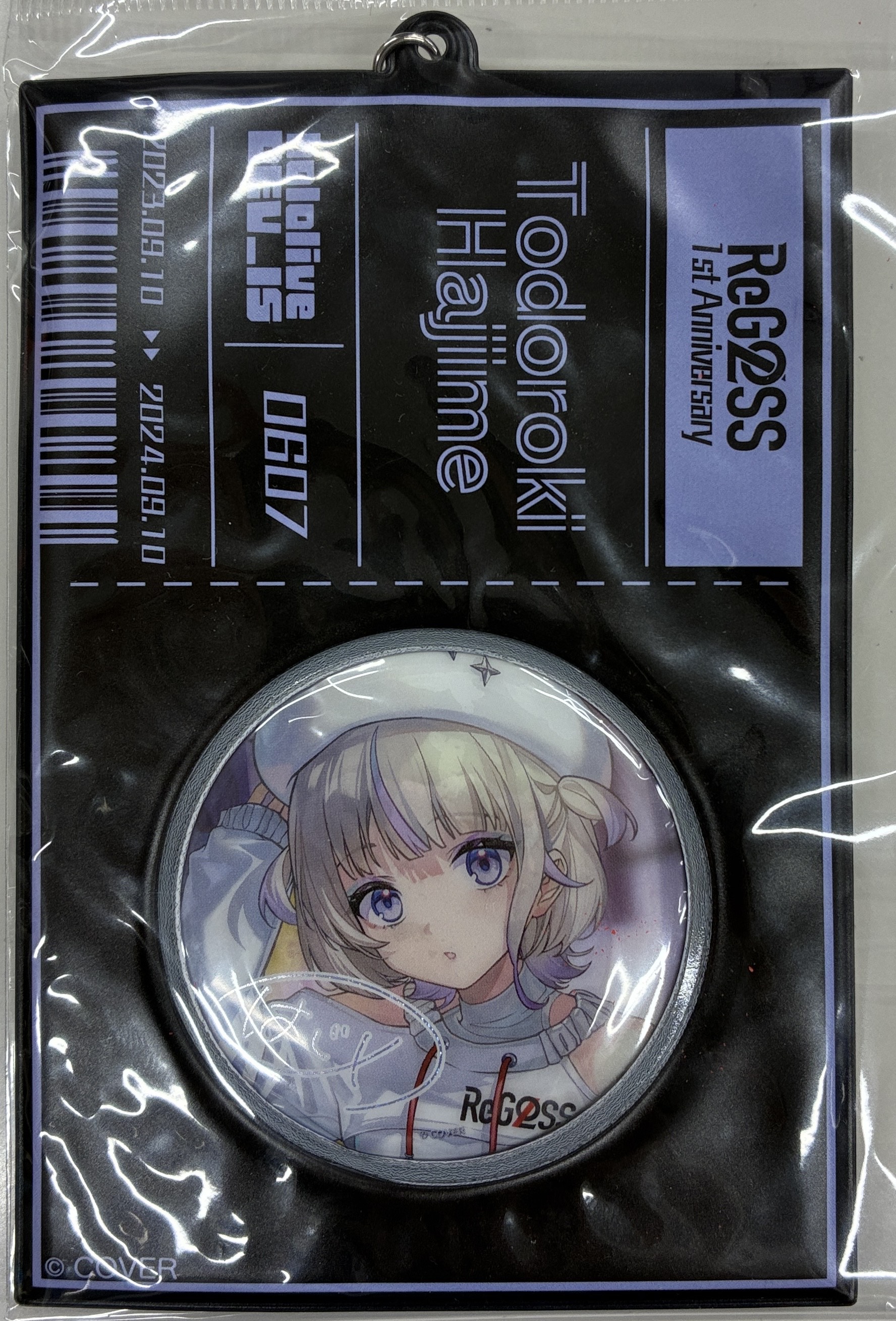 ホロライブ DEV_IS ReGLOSS 活動1周年記念 缶バッジ&缶バッジホルダー 轟はじめ