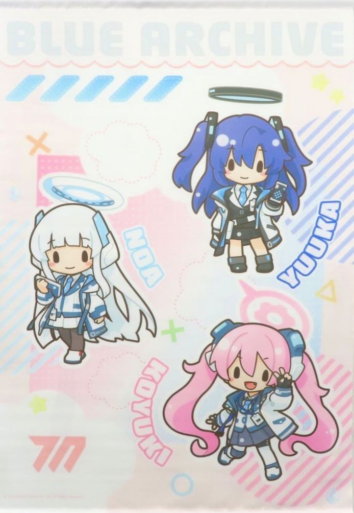 セガラッキーくじオンライン ブルーアーカイブ -ふわぷち- Vol.1- A-1賞 ふわぷち B2タペストリー 早瀬ユウカ&生塩ノア&黒崎コユキ
