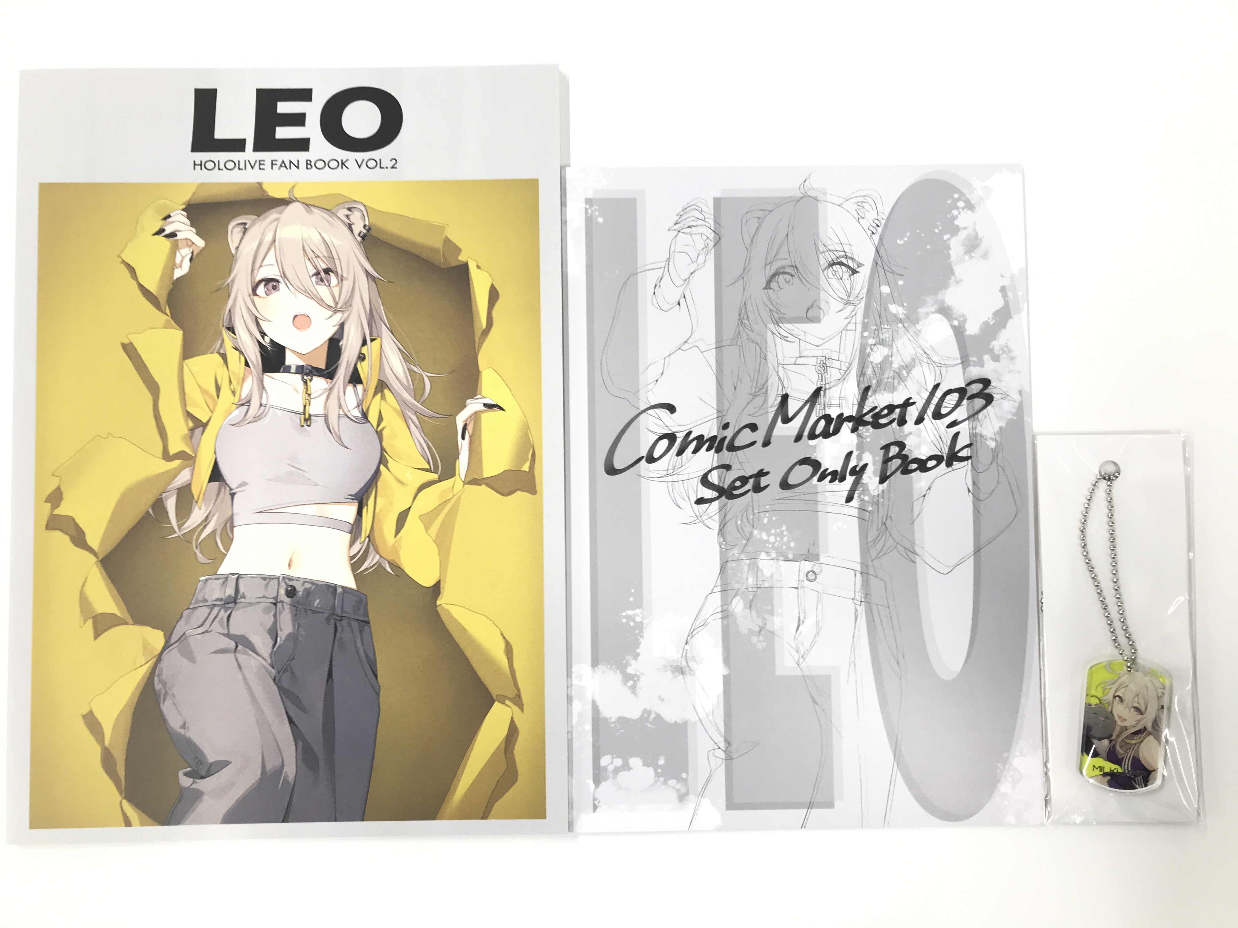 【未開封】C103 新刊セット(LEO HOLOLIVE FAN BOOK Vol.2+Comic Market 103 Set Only Book+アクリルドッグタグネックレス) 【ホロライブ】[トマリ][ミルクランプ]
