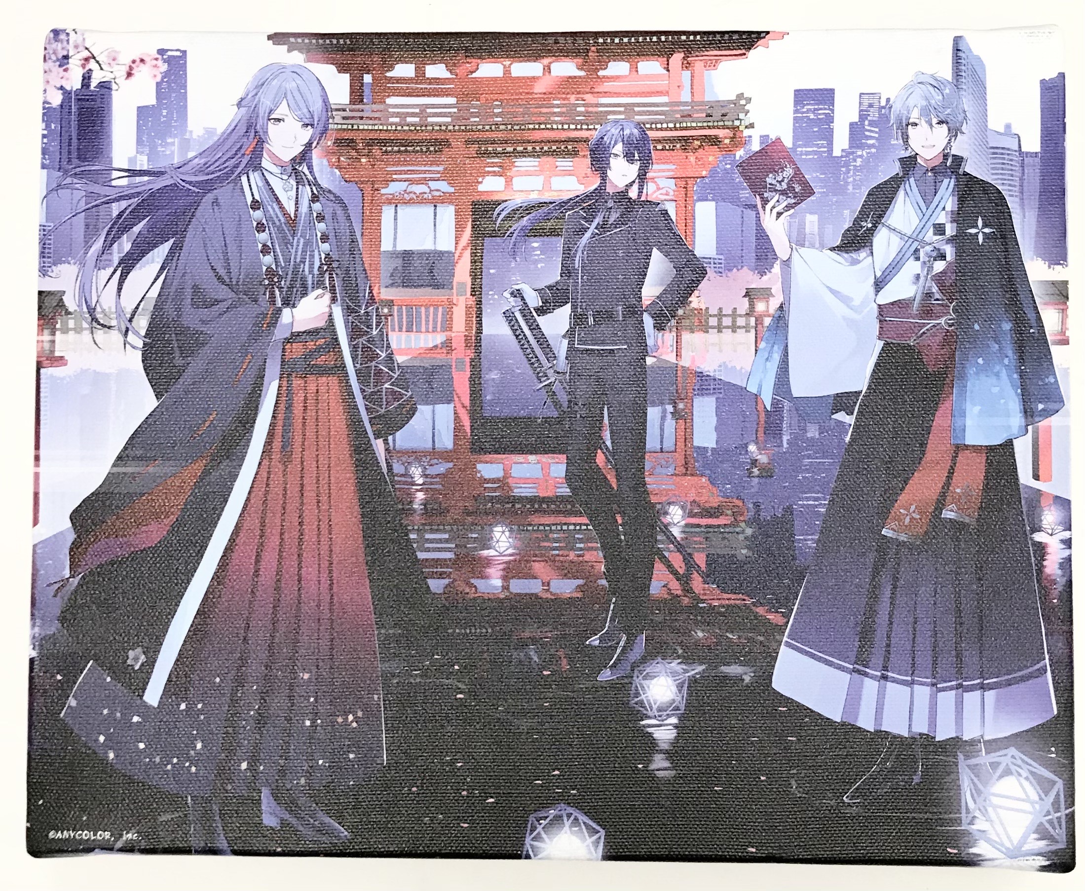 にじさんじ 描き下ろしキャンバスアート VΔLZ 弦月藤士郎&長尾景&甲斐田晴 【カーテン魂限定】