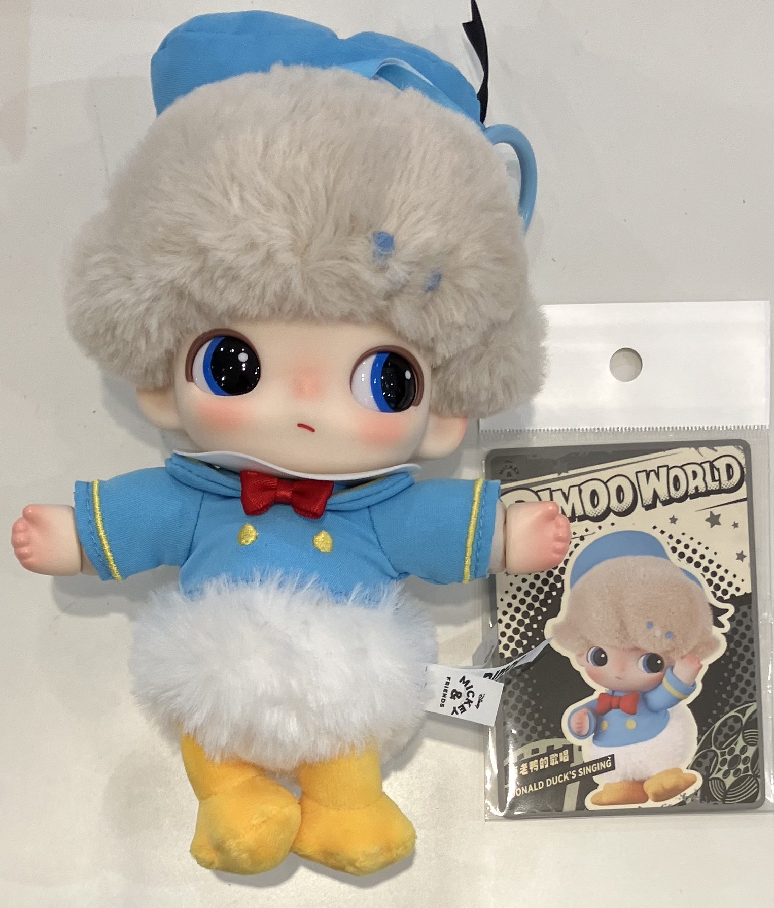 POPMART DIMOO WORLD×DISNEY シリーズ ぬいぐるみキーチェーン Donald Duck's Singing