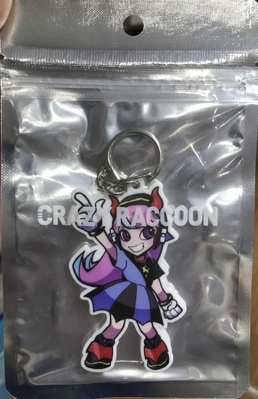 Crazy Raccoon KEYCHAIN Selly