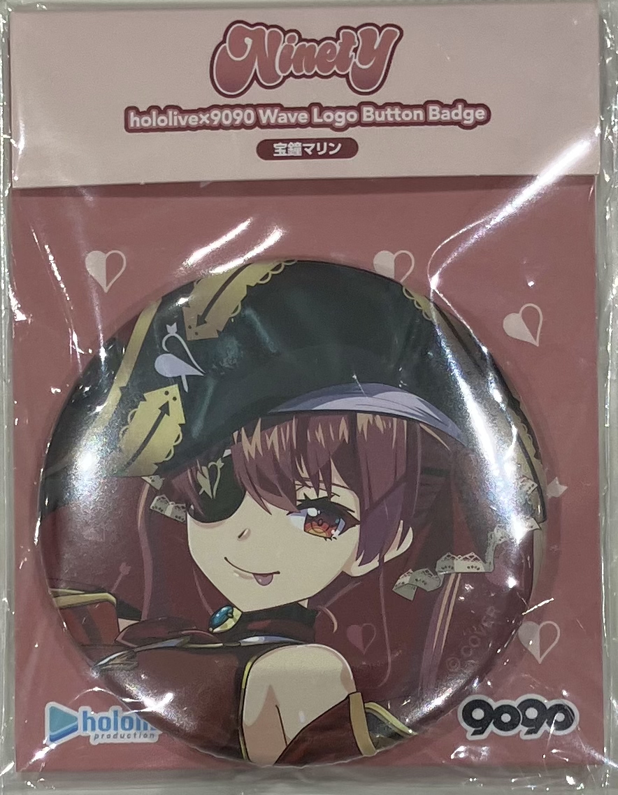 ホロライブ hololive×9090 Wave Logo Button Badge(缶バッジ) 宝鐘マリン