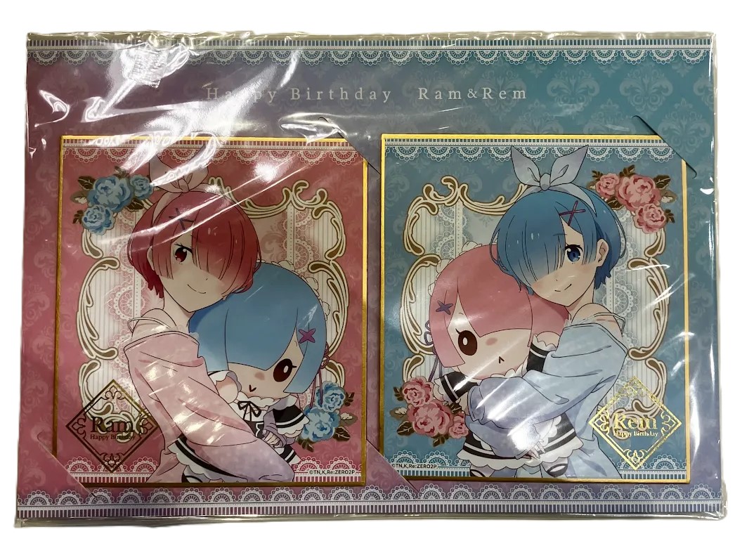 【未開封】Re:ゼロから始める異世界生活 色紙セット ラムとレムの誕生日生活 2022ver. ラム&レム