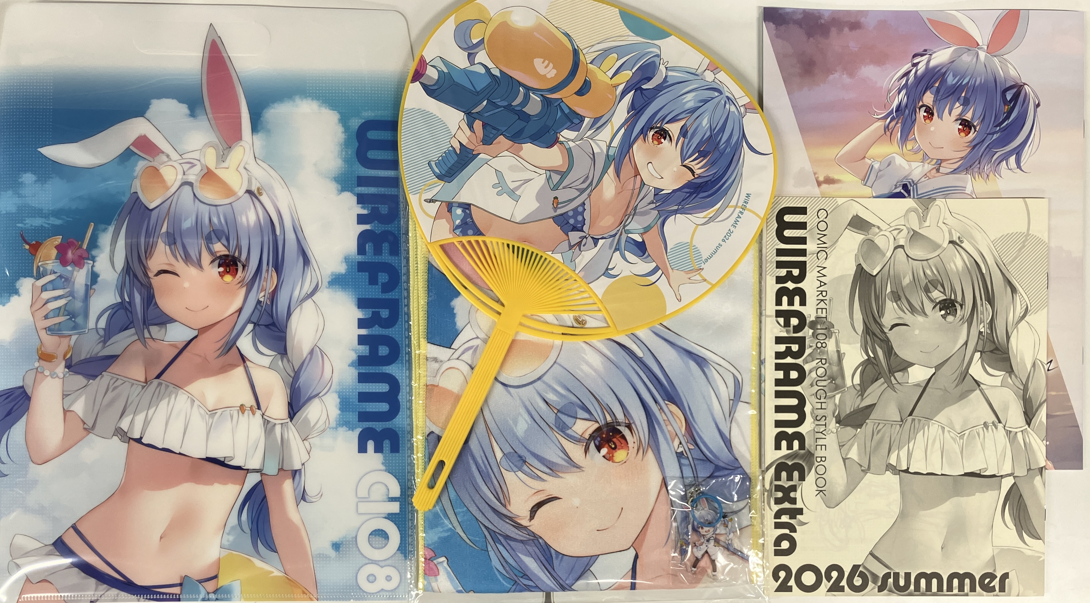 新刊セット(Pekonatsu+WIREFRAME Extra 2026 summer+チャーム+うちわ+タオル+クリアバッグ) 【ホロライブ】[憂姫はぐれ][WIREFRAME]