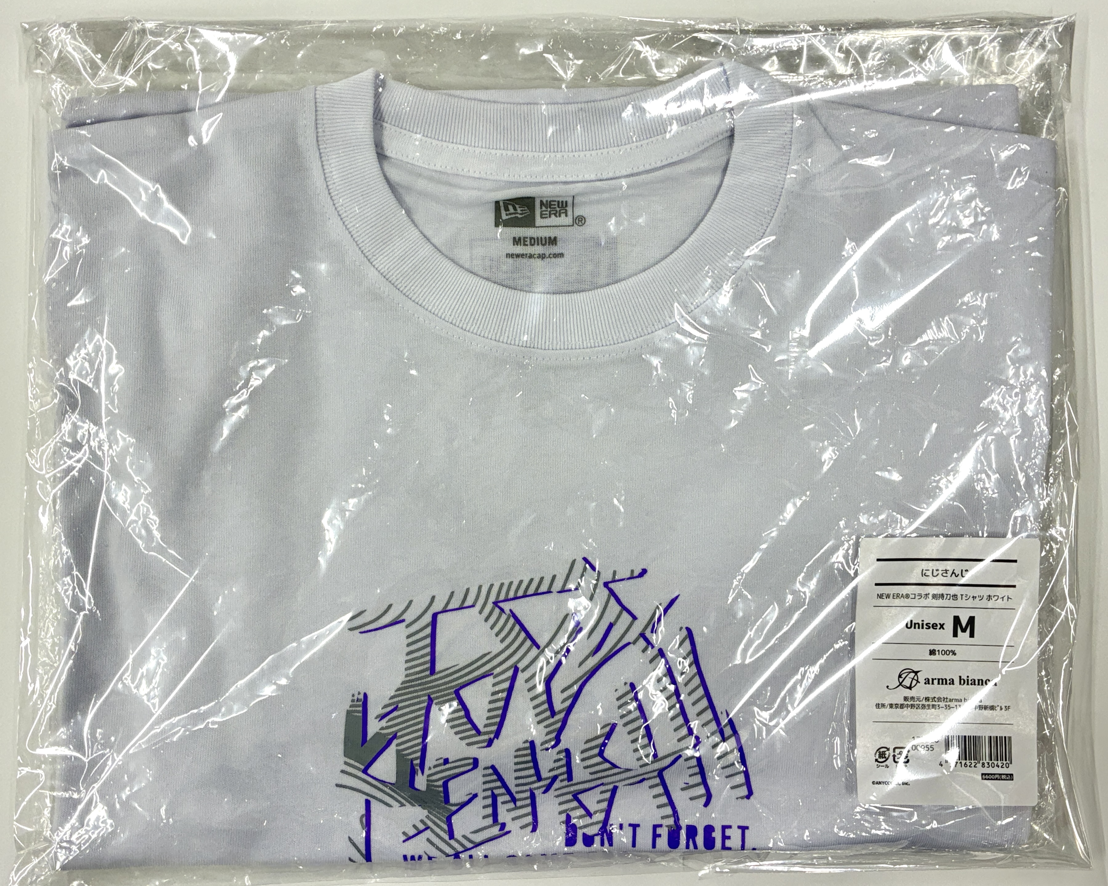 にじさんじ×NEW ERAコラボ 剣持刀也 Tシャツ ホワイト (ユニセックス/Mサイズ)