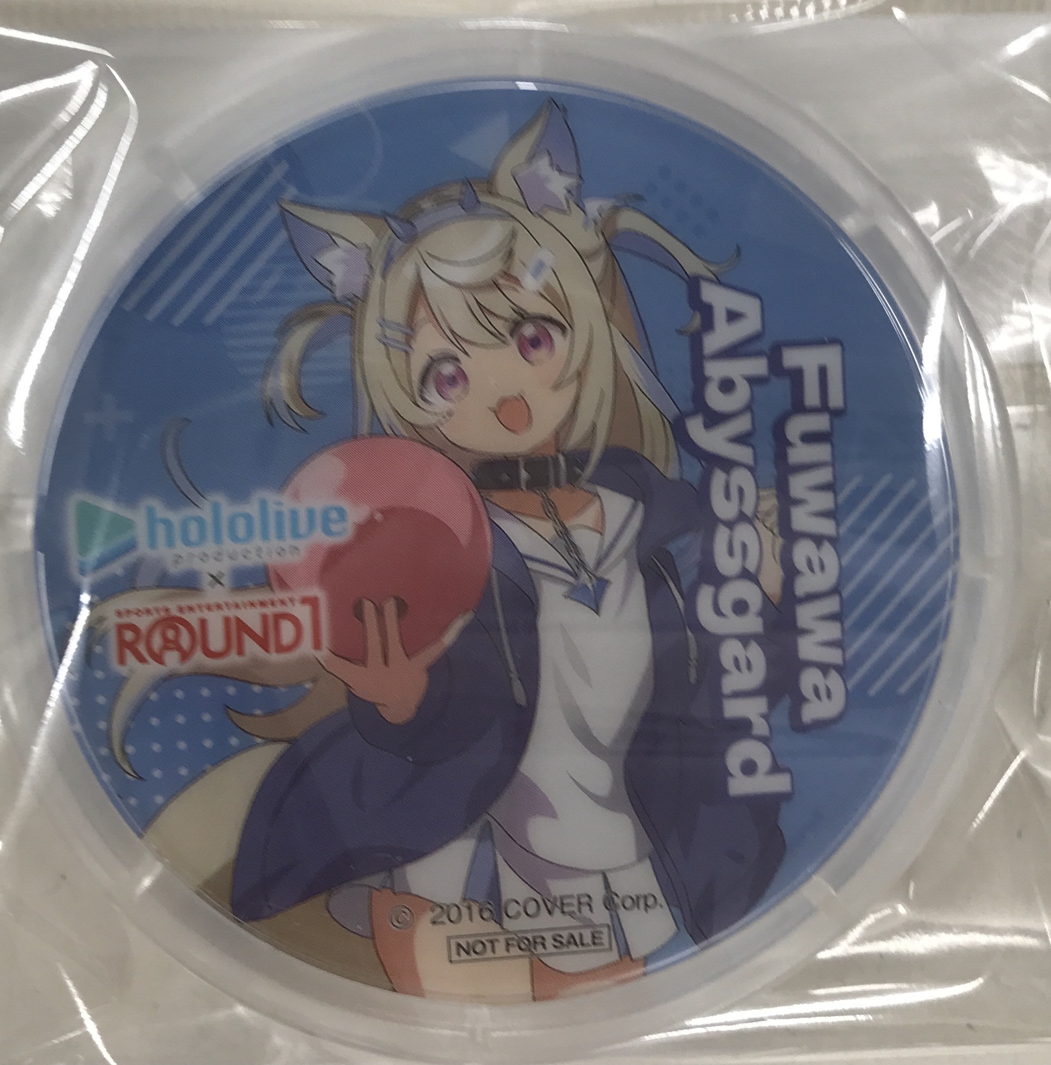 ホロライブ×ROUND1 オリジナルアクリルコースター フワワ・アビスガード 等身