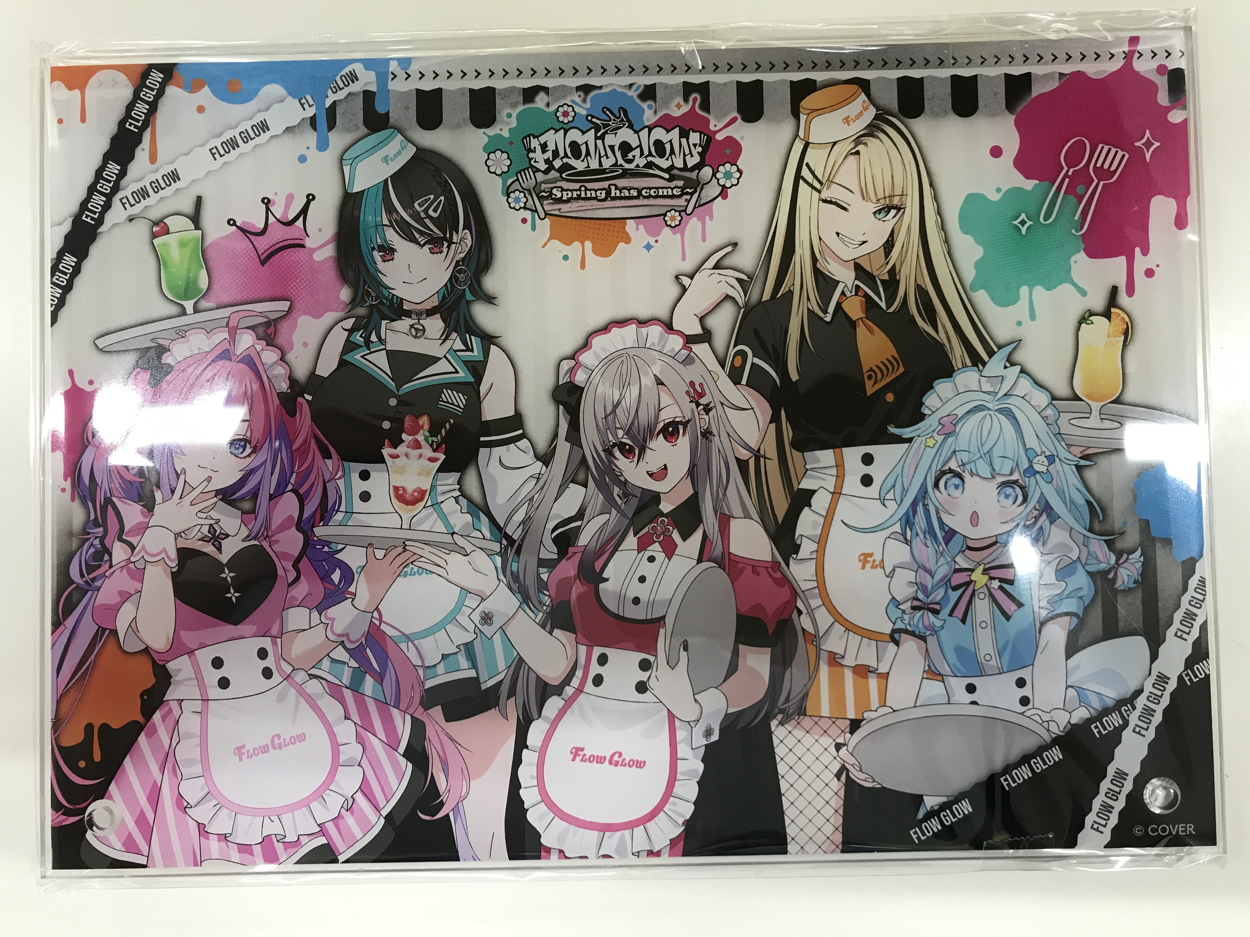 ホロライブ FLOW GLOW ～Spring has come～×TOWER RECORDS アクリルアートボード カフェver.