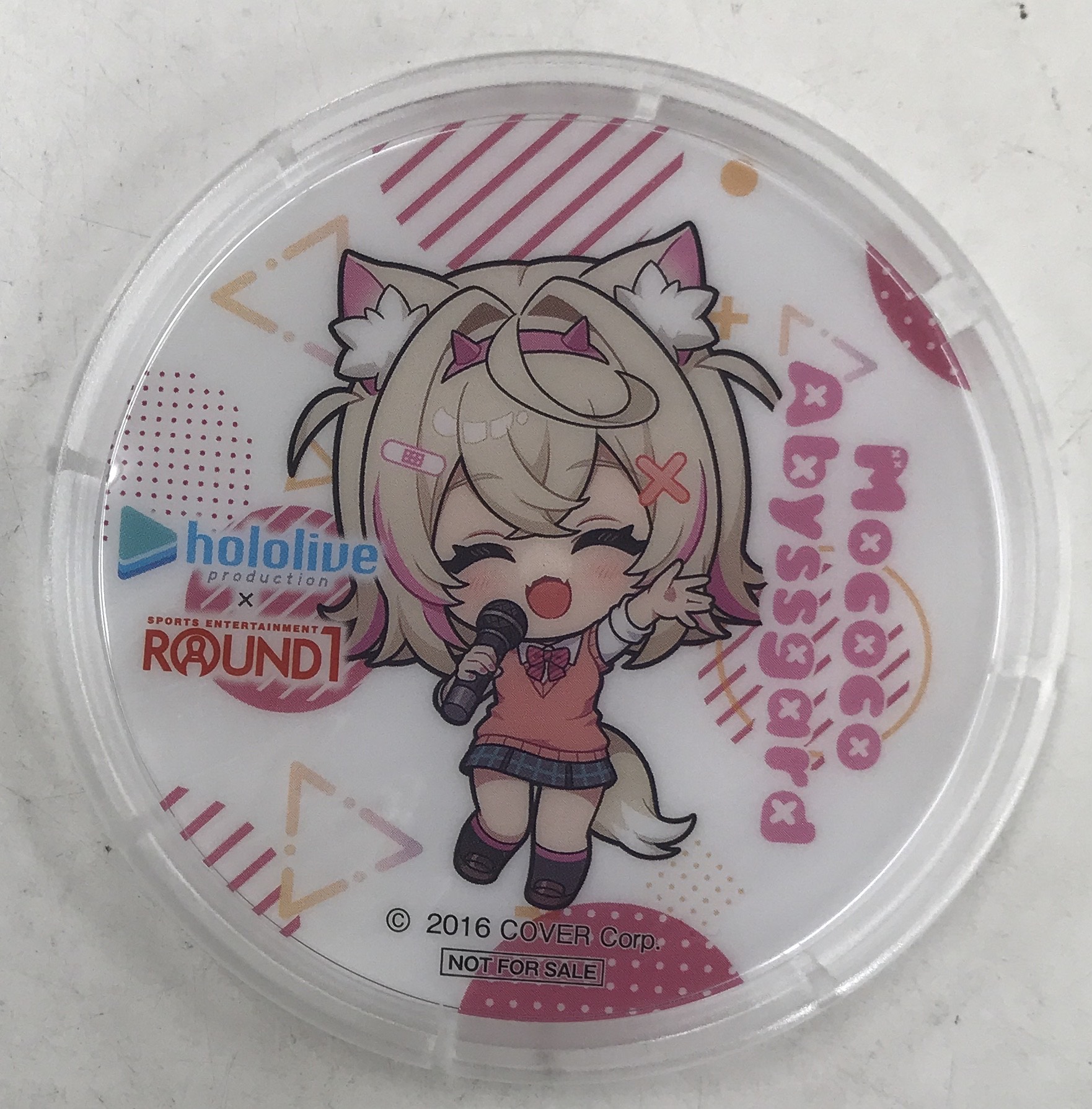 ホロライブ×ROUND1 オリジナルアクリルコースター モココ・アビスガード ミニキャラ