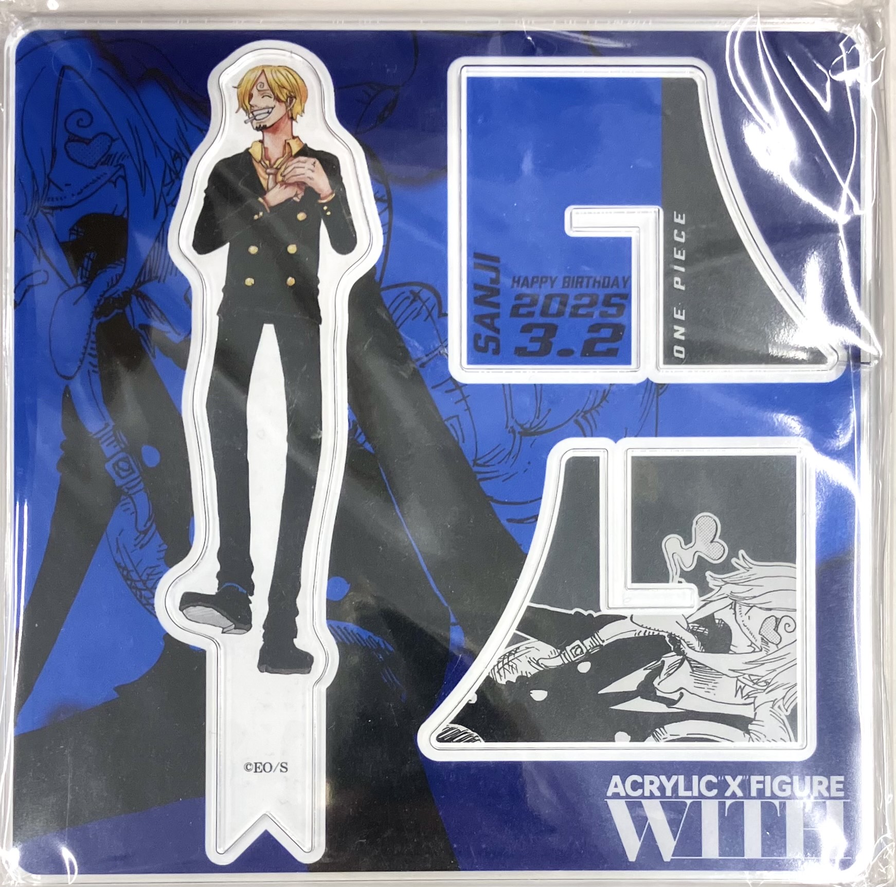 【未開封】ONE PIECE バースデイアクリル"X"フィギュア-with- サンジ