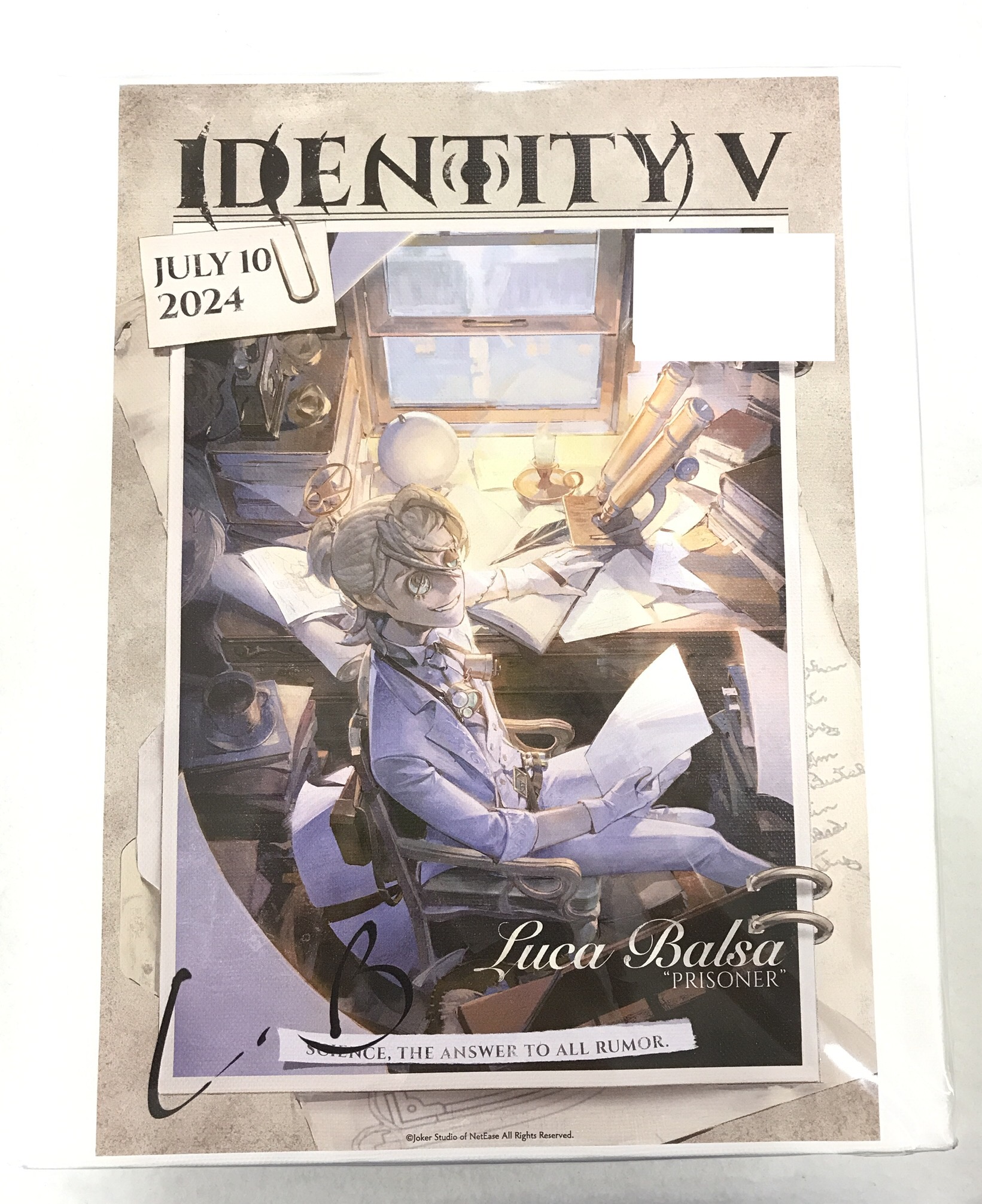 【未開封】Identity V 第五人格 CHARACTER DAY 2024Ver. キャンバスボード 「囚人」(ルカ・バルサー) (サインあり)