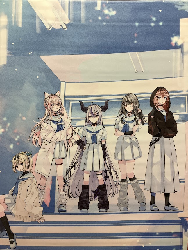 ホロライブ hololive×HoneyWorks B2タペストリー 秘密結社holoX