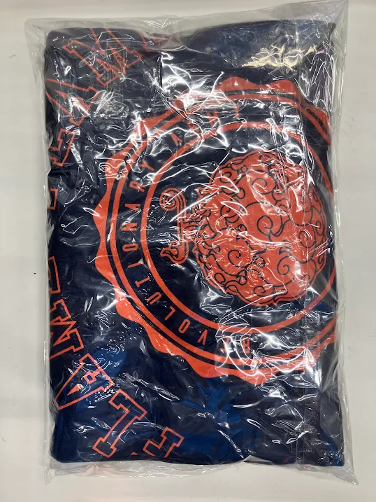 【未開封】ONE PIECE FLAME-FLAME COLLEGE TEE(Tシャツ) メラメラの実 サボ (ネイビー/XLサイズ) 【麦わらストア限定】