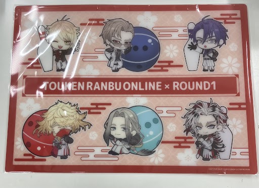 刀剣乱舞×ROUND1 コラボパック利用特典 後半 B4ビジュアルマット 南泉一文字&山鳥毛&日光一文字&一文字則宗&姫鶴一文字&道誉一文字(ミニキャライラスト)