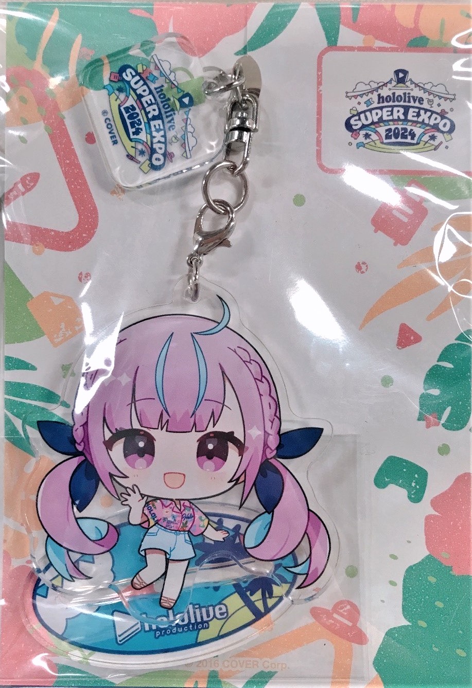 ホロライブ hololive SUPER EXPO 2024 ミニキャラアクリルスタンドキーホルダー 2期生 湊あくあ